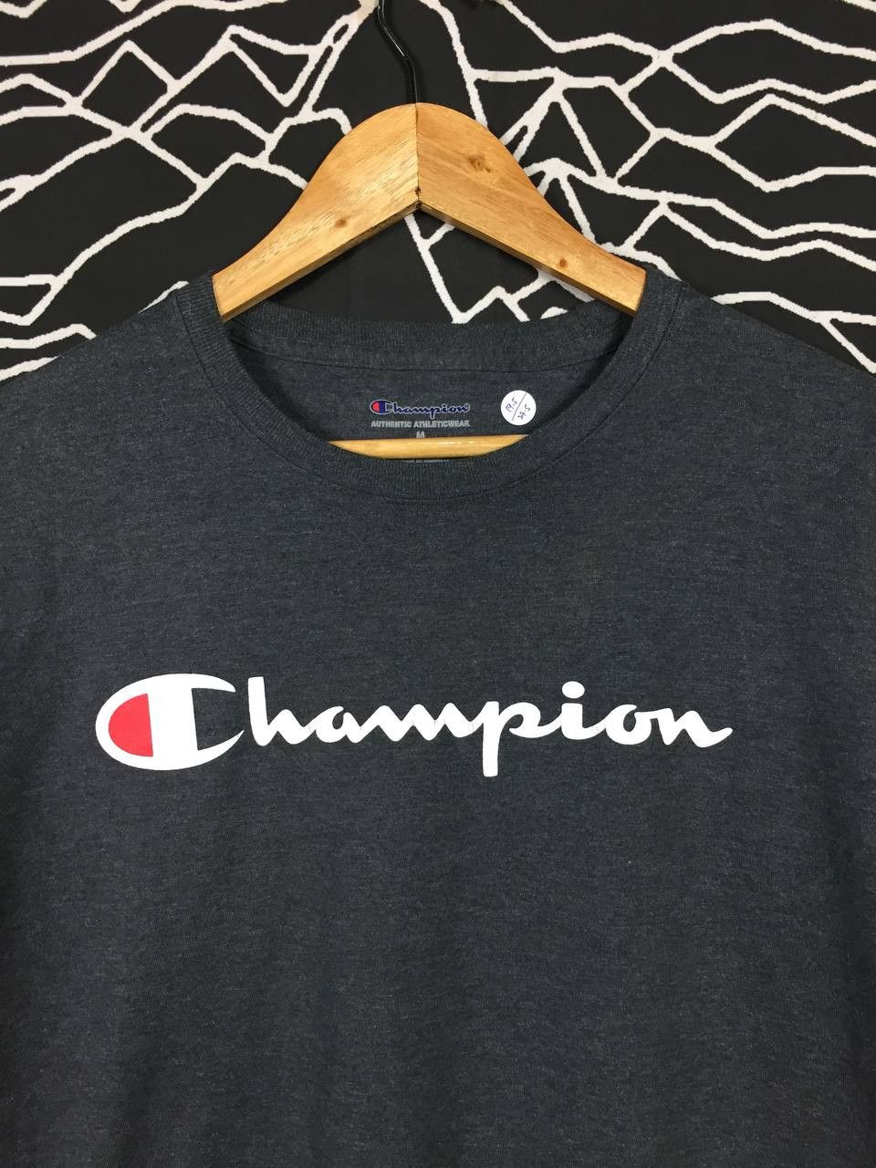 Champion × Vintage Vtg Champion Authentic Athleticwear Spell Out Logo Tee Size US M / EU 48-50 / 2 - 3 Thumbnail