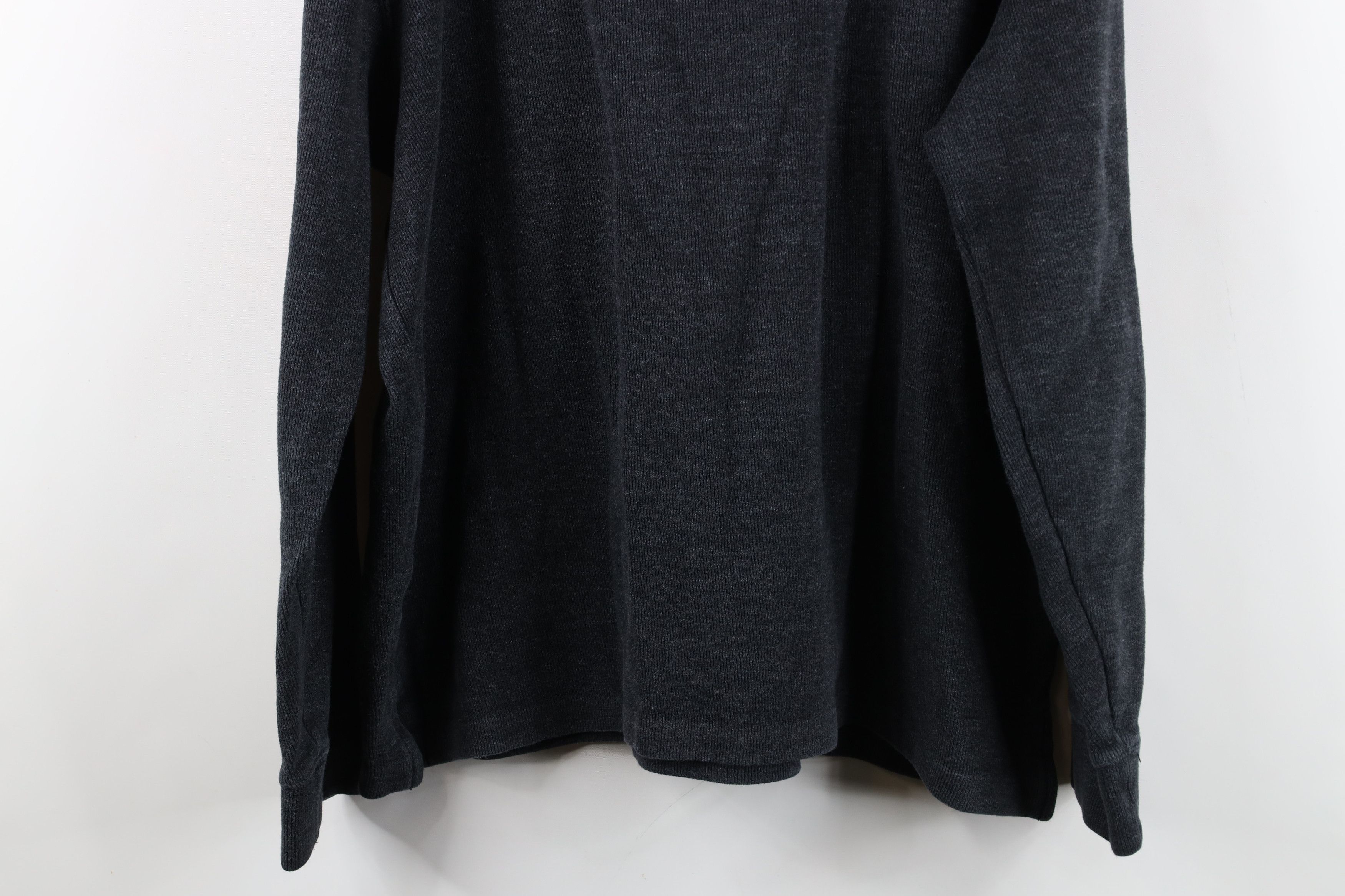 Ralph Lauren Vintage Ralph Lauren Ribbed Knit Half Zip Sweater Gray Size US L / EU 52-54 / 3 - 14 Thumbnail