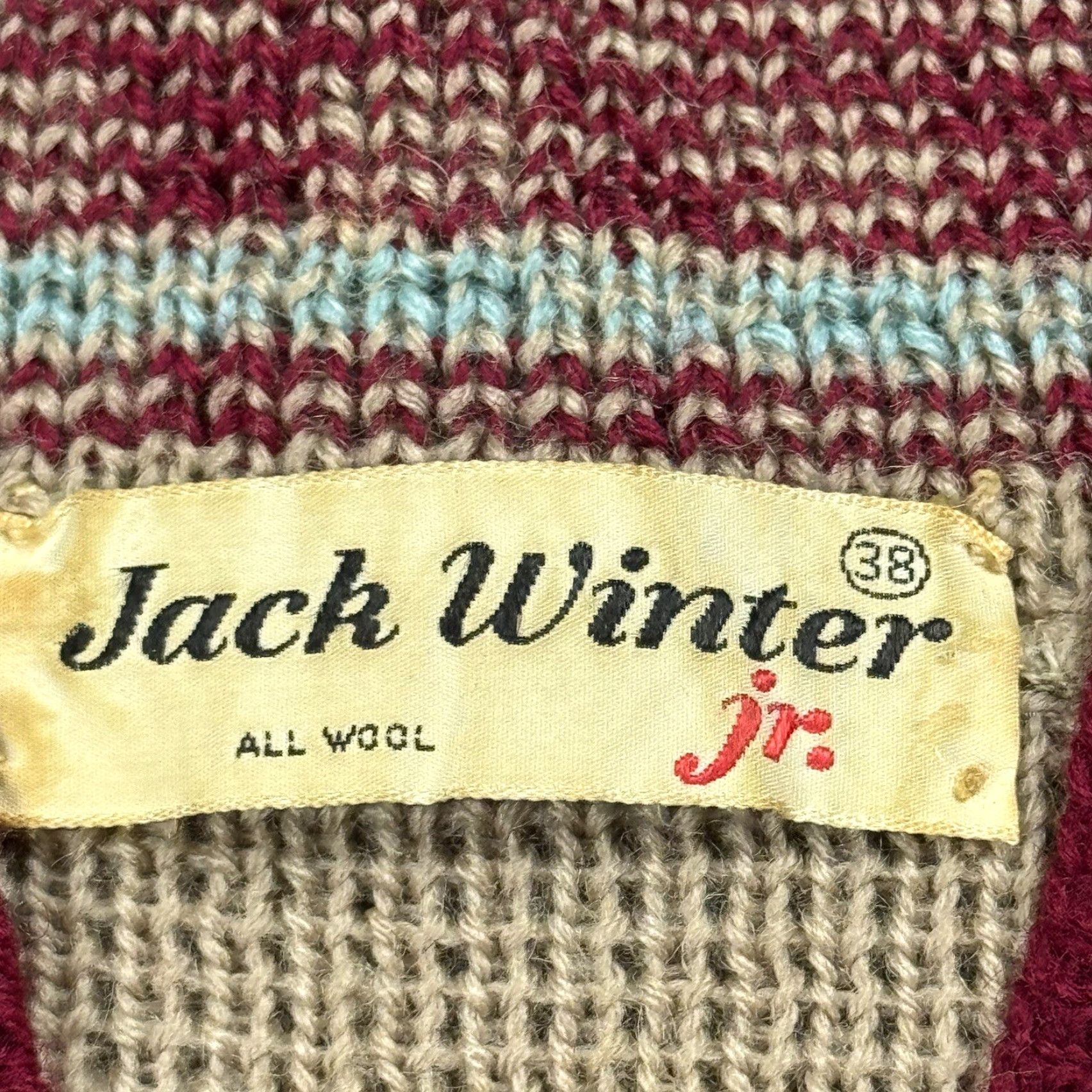 Vintage VINTAGE Jack Winter All Wool Fair Isle Sweater Unisex Adults Small Brown Long Sleeve High Neck 40s 50s Western Cowboy Style Size S / US 4 / IT 40 - 5 Thumbnail