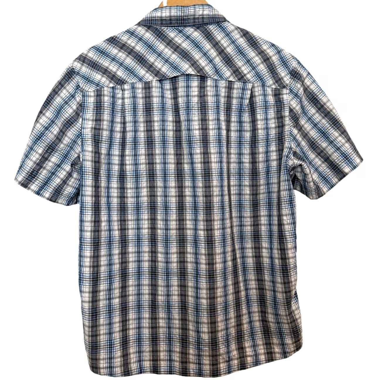 Vintage L.L. Bean Blue Plaid Short Sleeve Regular-Fit Button Up Outdoor Shirt Men Medium Size US M / EU 48-50 / 2 - 2 Thumbnail