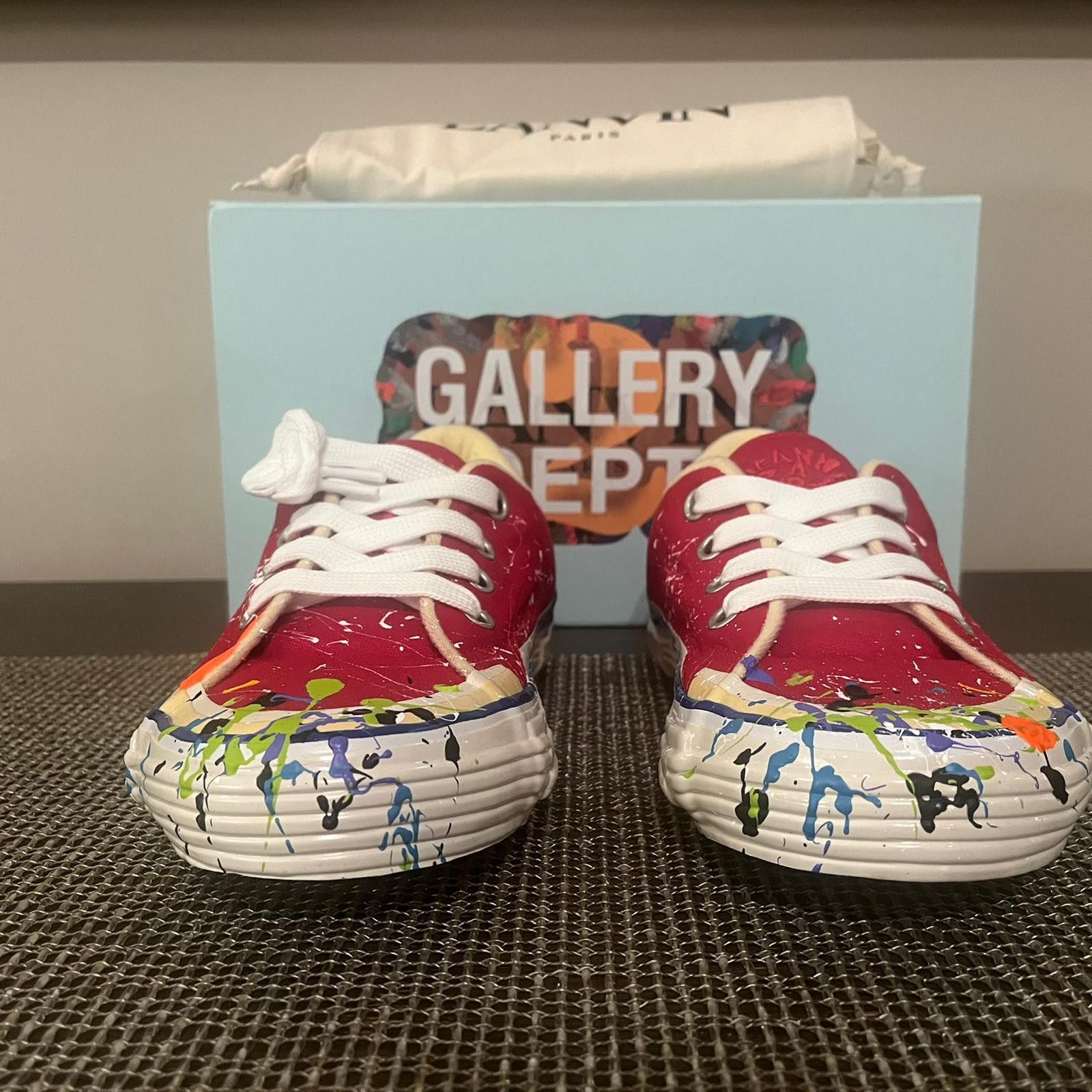 Gallery Dept. × Lanvin Melted Low Top Vulcanized Paint Splatter Sneakers Multicolor Size US 8 / EU 41 - 5 Thumbnail