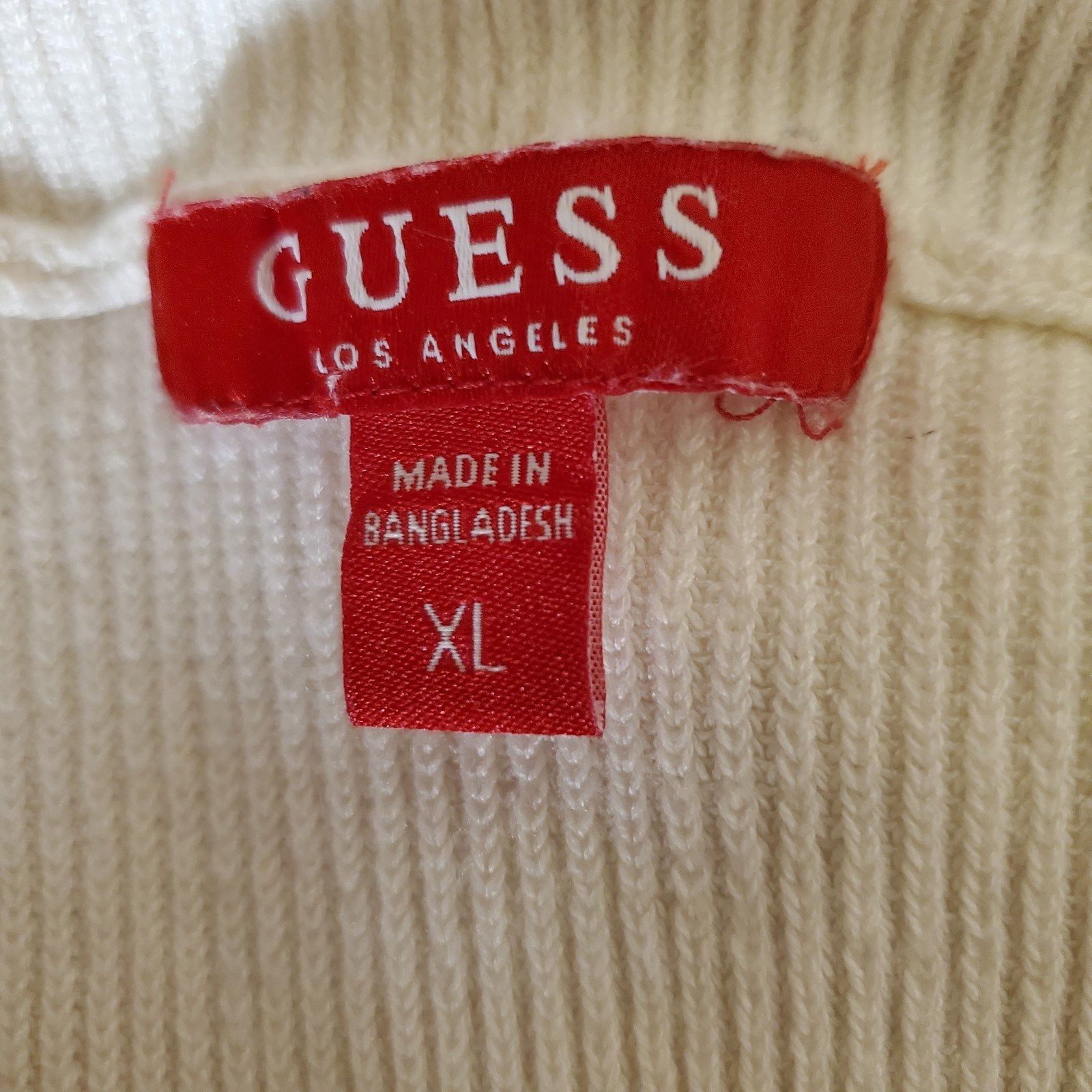 Guess Guess Rib Knit Cardigan Open Front Shawl Collar Tunic Sweate Size XL / US 12-14 / IT 48-50 - 4 Thumbnail