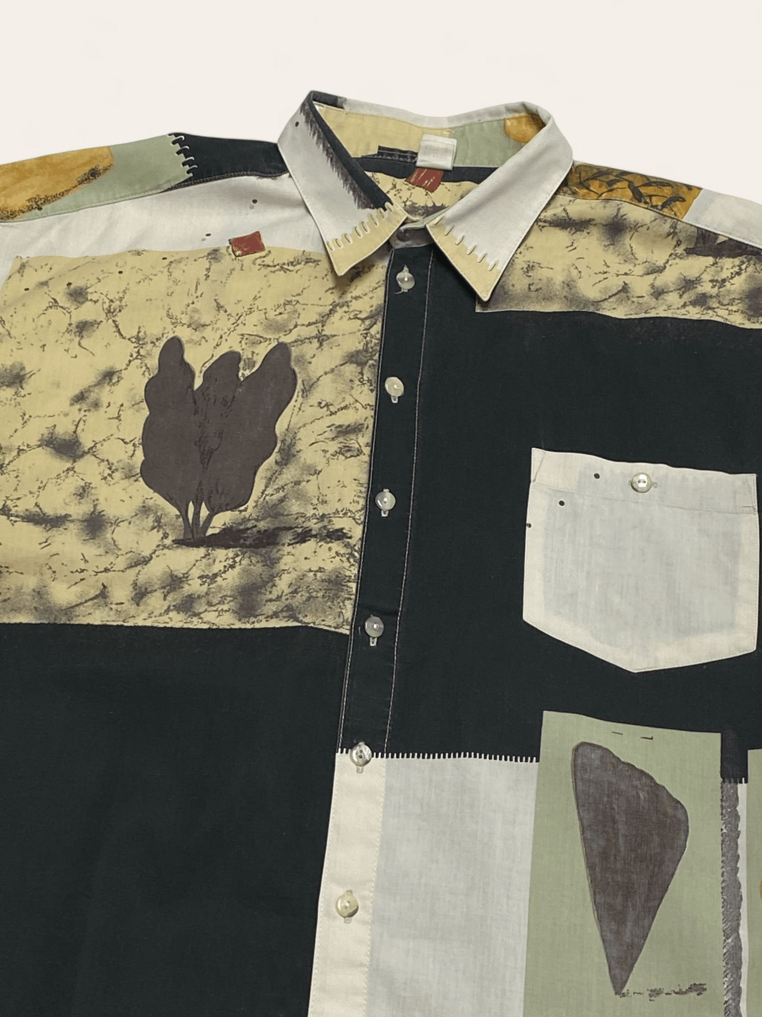 Vintage 90s Vintage Masterpiece Crazy Beautiful Abstract Button Up Size US XXL / EU 58 / 5 - 2 Thumbnail