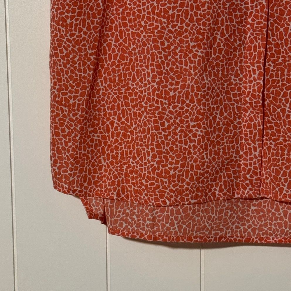 Chicos Chico's Womens Small Orange Animal Print Sleeveless Blouse Size S / US 4 / IT 40 - 5 Thumbnail