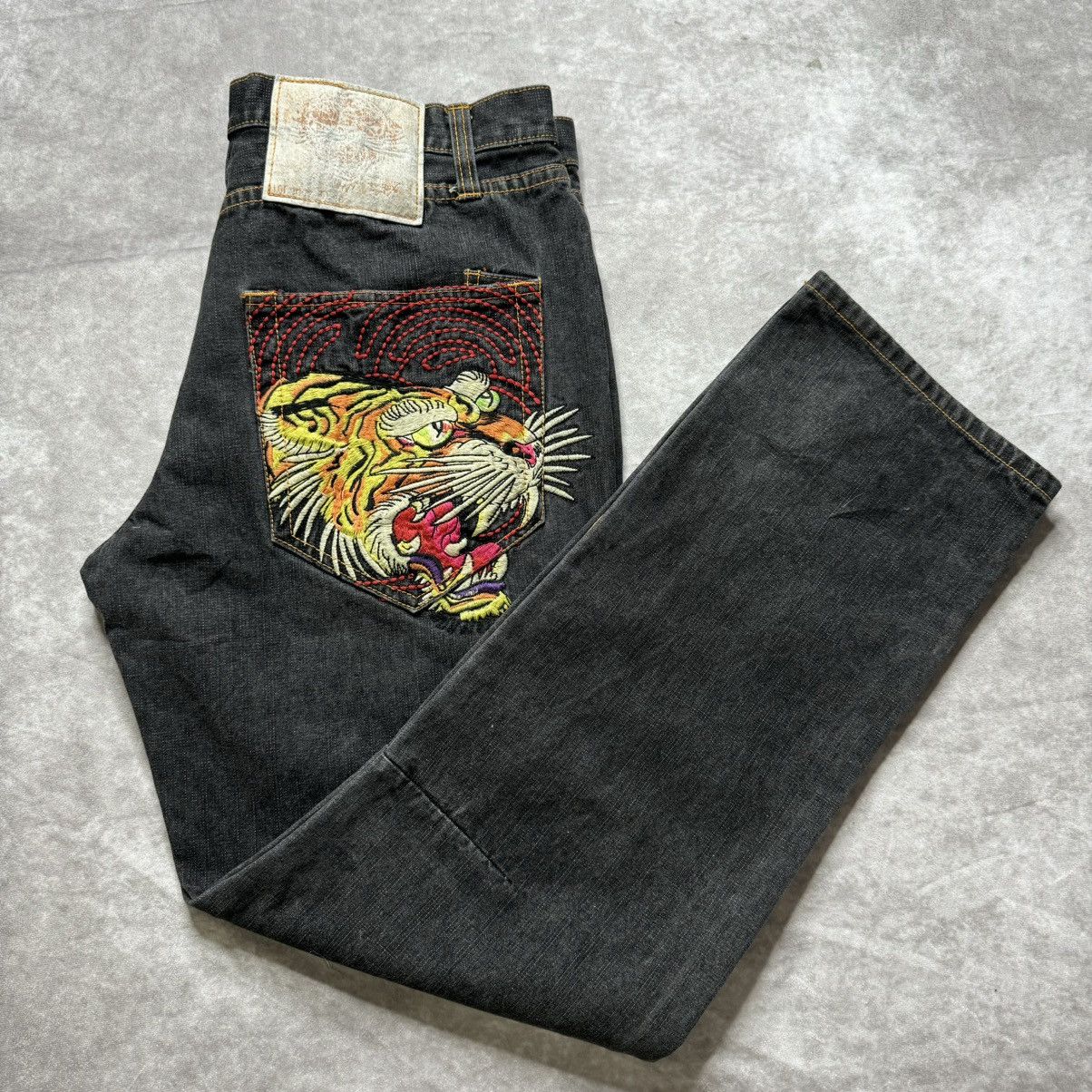 Ed Hardy Ed Hardy Tiger Embrodiery Jeans Size US 36 / EU 52 - 1 Thumbnail