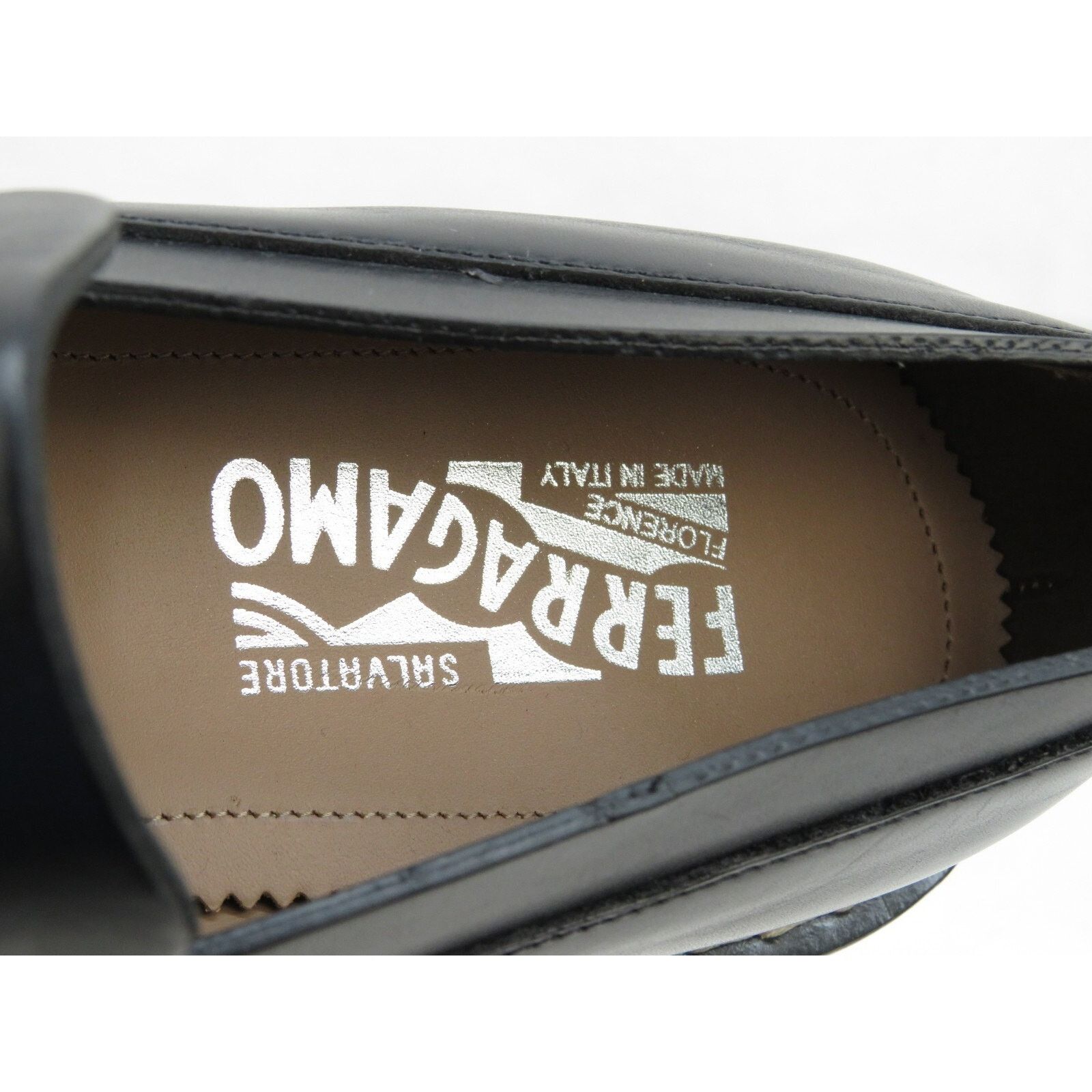 Salvatore Ferragamo FERRAGAMO IGNAZIO BLACK LEATHER GANCINI LUG LOAFERS 11.5 M Size US 11.5 / EU 44-45 - 12 Thumbnail