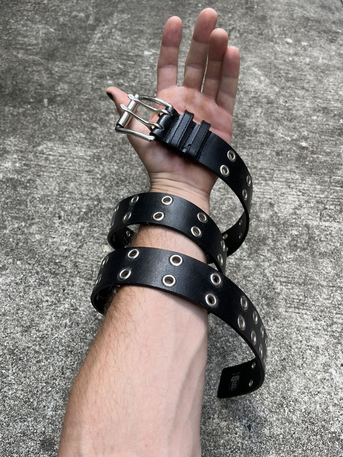 Other Black Metal Punk Scene Belt Double Ring Size ONE SIZE - 1 Thumbnail