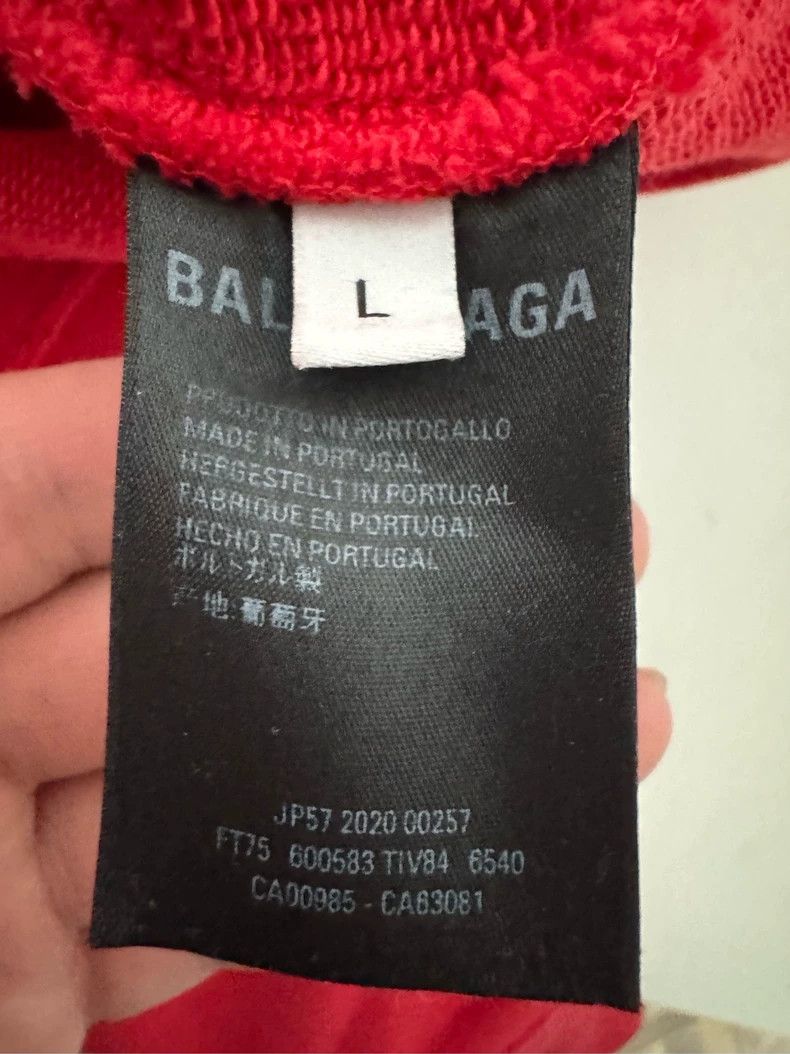 Balenciaga Balenciaga Red Hoodie Size US L / EU 52-54 / 3 - 4 Thumbnail
