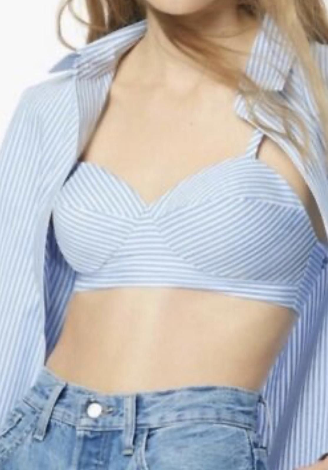Other Favorite Daughter Ex-Boyfriend Bra Blue Stripe Size XS Size XS / US 0-2 / IT 36-38 - 1 Thumbnail