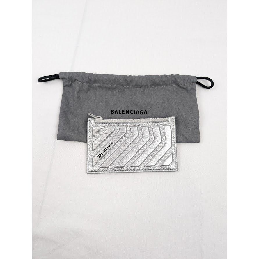 Balenciaga o1rshd1 Size: OS / Car Chevron Zip in Wallet in Silver Size ONE SIZE - 11 Thumbnail