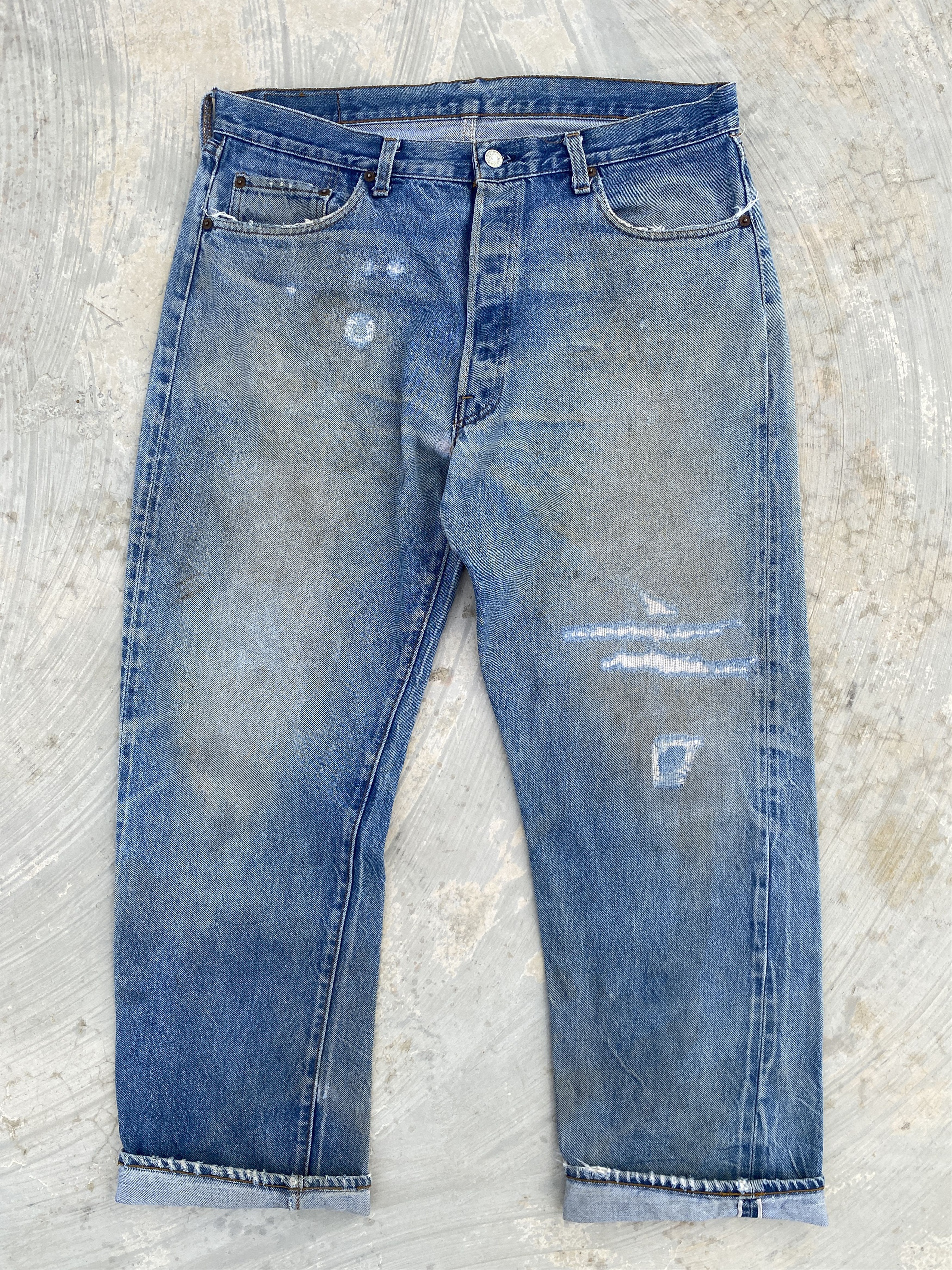 image of 80's Levis 501 Redline 524 Selvedge Jeans in Indigo, Men's (Size 37)