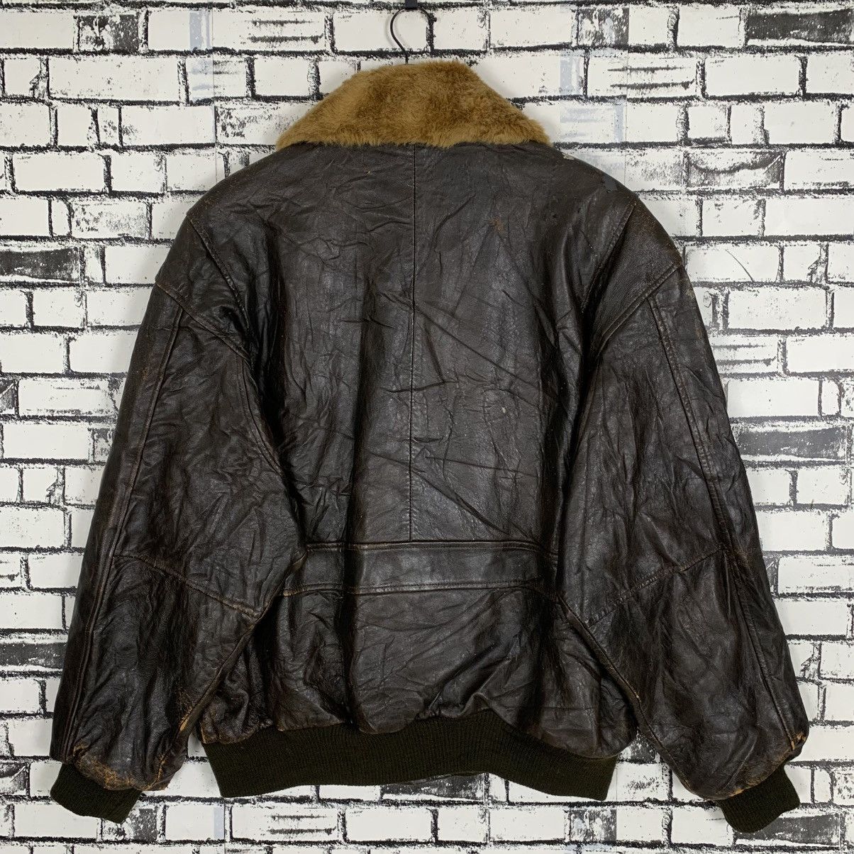 Bugle Boy Vintage Bugle Boy US Air Force Flight Leather Jacket Size US L / EU 52-54 / 3 - 6 Thumbnail