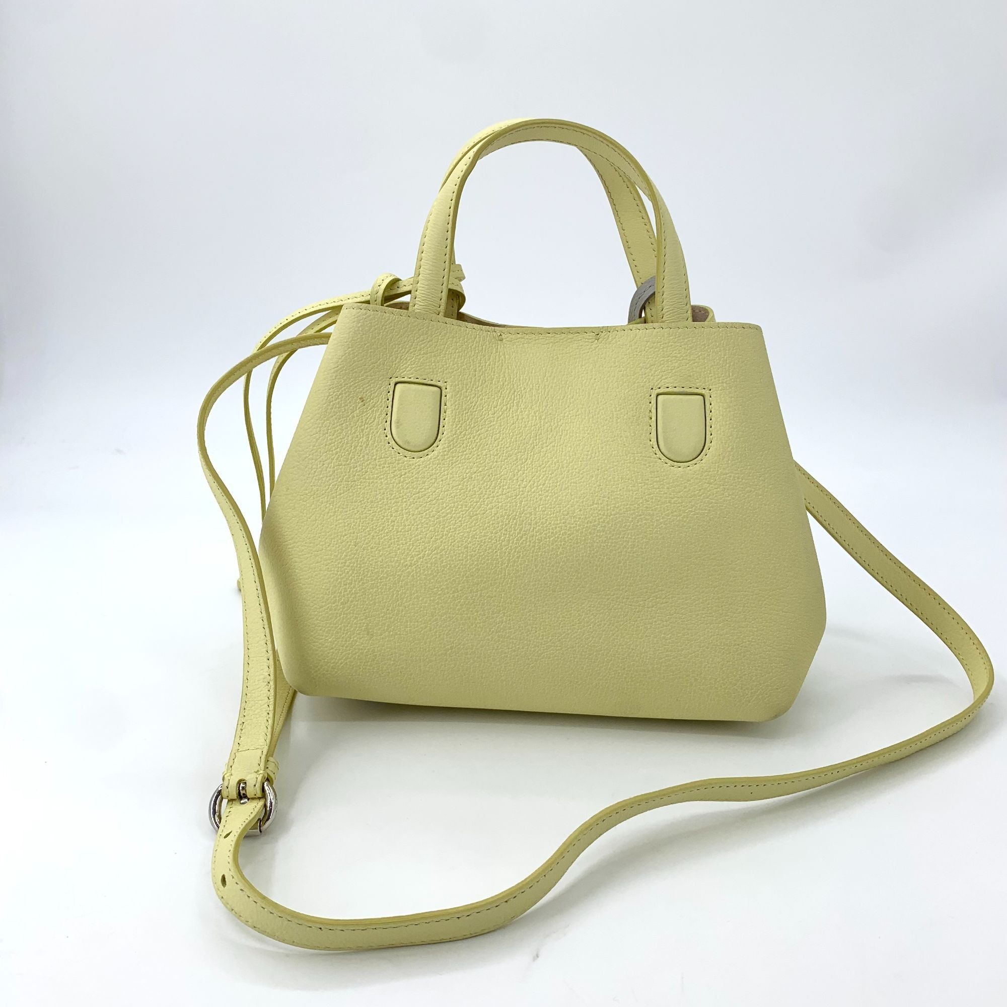 Dior Dior Yellow Leather Handbag With Detachable Straps & Leaf Ch Size ONE SIZE - 2 Thumbnail