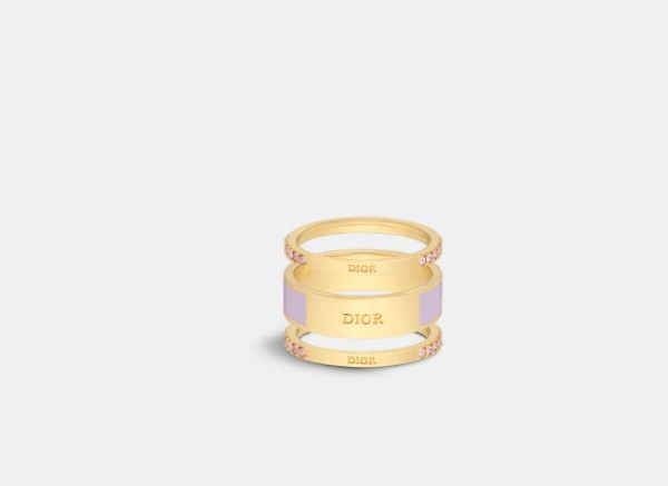 Dior o1w1db11224 Size: OS / Ring Set in Gold & Lilac Size ONE SIZE - 3 Thumbnail