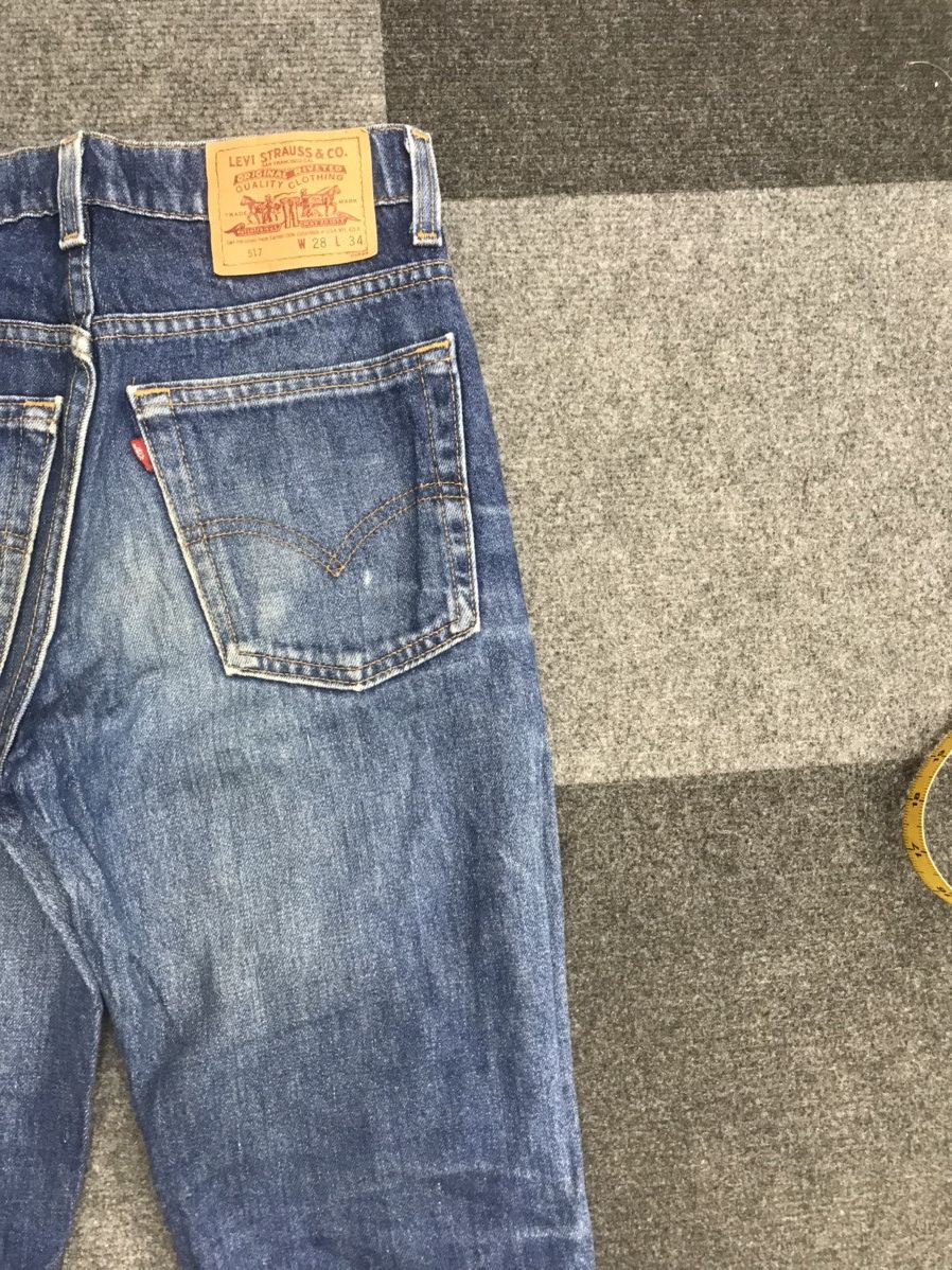 Levi's 💥Flare 90s💥Vintage 90s Levis 517 Flare Blue Wash Jeans Size US 27 - 12 Thumbnail