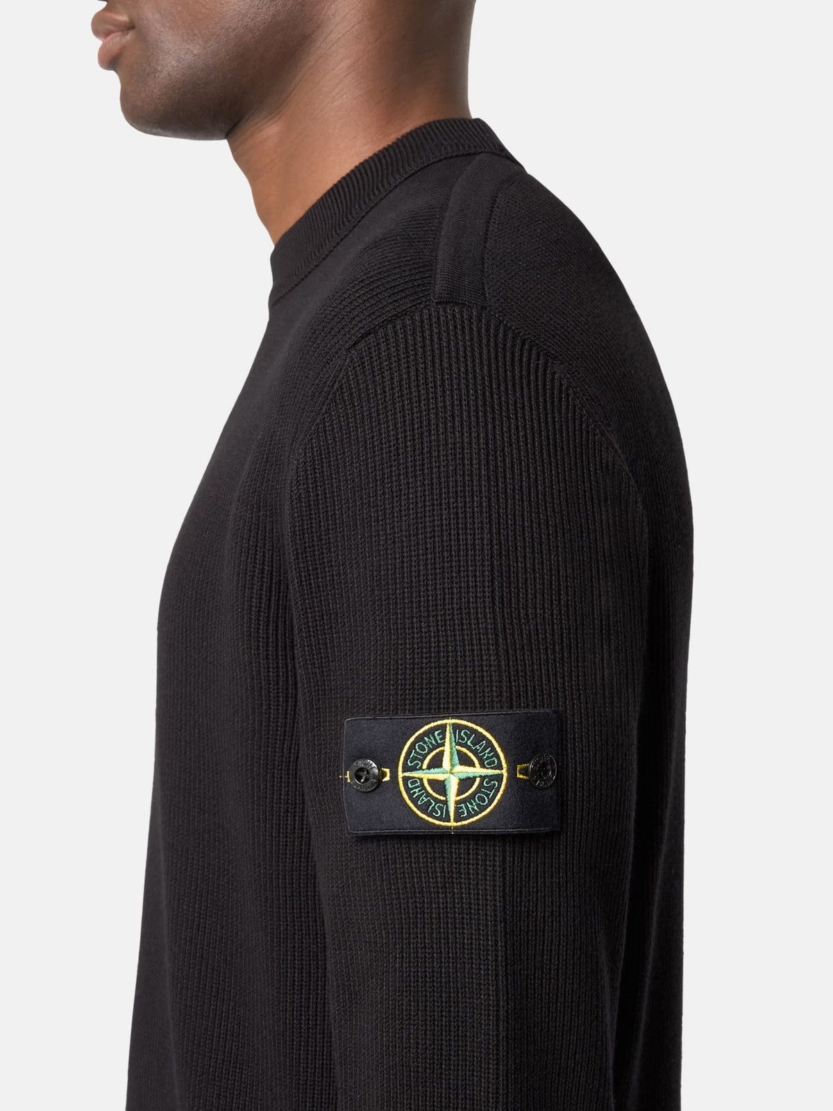 Stone Island Stone Island Ribbed Crewneck Sweater - Black Size US M / EU 48-50 / 2 - 2 Thumbnail