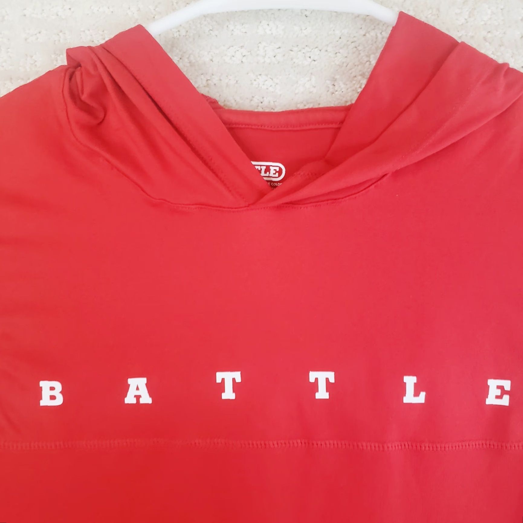 Vintage BATTLE SPORTS 7v7 Football Sleeveless Hoodie Shirt Mens Red S Size US S / EU 44-46 / 1 - 3 Thumbnail