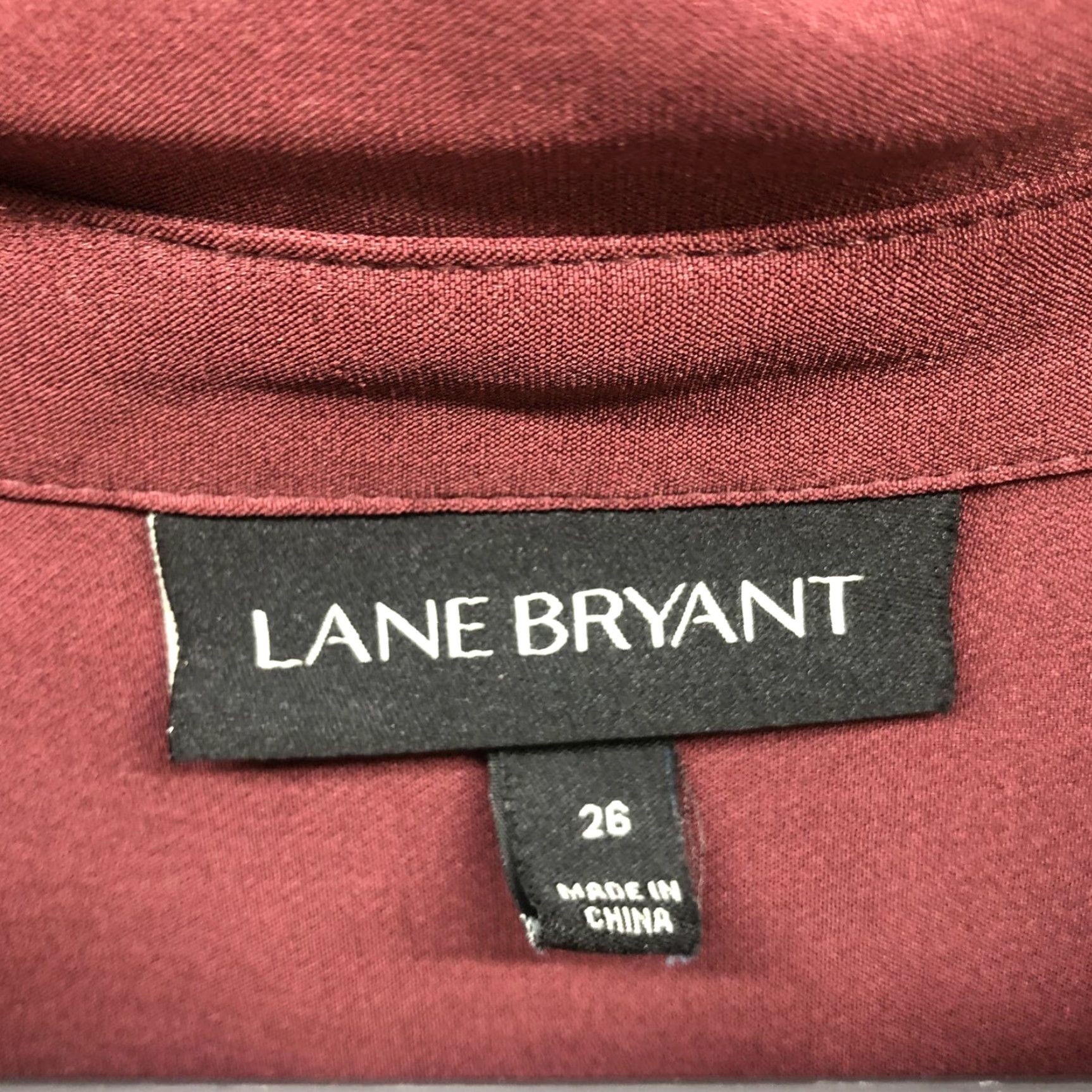 Vintage VINTAGE Lane Bryant Relaxed Shirt Jacket Shacket Womens Plus Size 26 Wine 4X Tie Waist Size 4XL / US 24-26 - 6 Thumbnail