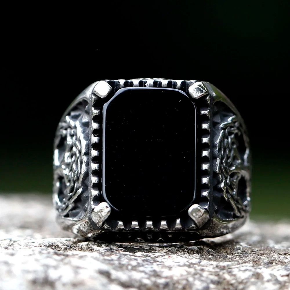 Jewelry Yggdrasi Odin Runes Ring Streetwear Jewelry Fashion Gift Size ONE SIZE - 3 Thumbnail