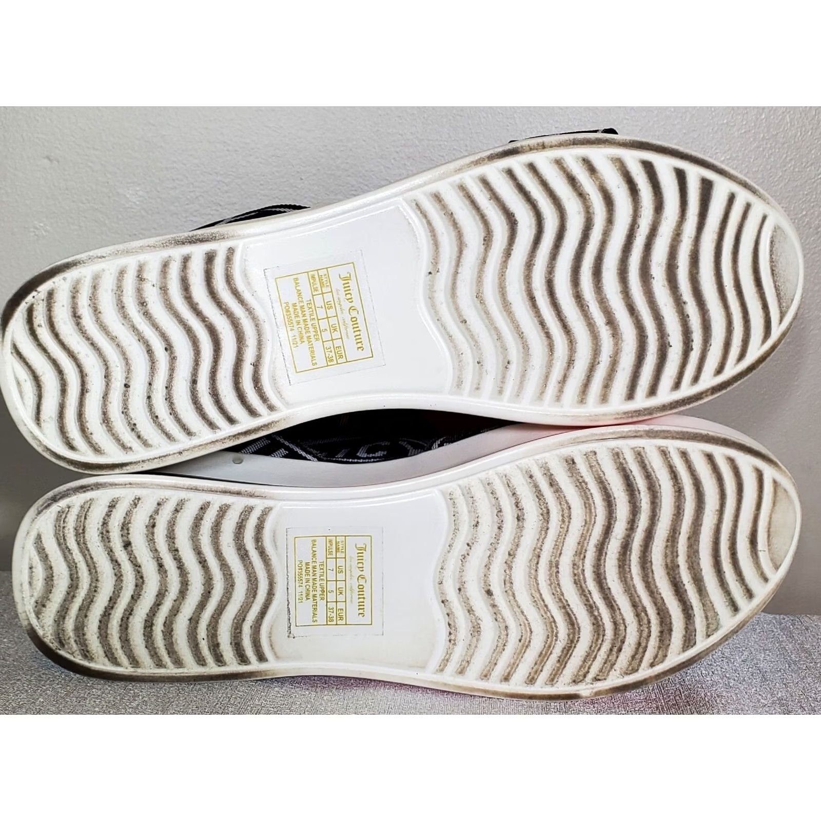 Juicy Couture Juicy Couture Impulse Wedge Sandals Strappy Ankle Black White Logo Women's US 7 Size US 7 / IT 37 - 7 Thumbnail