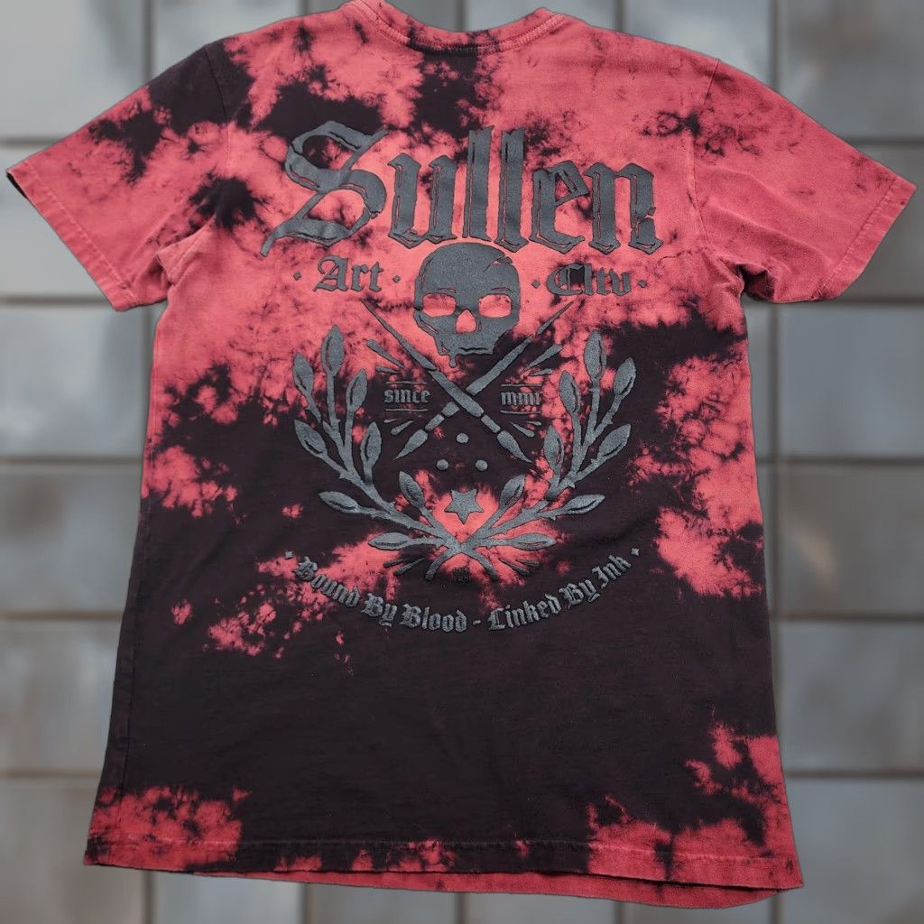 Vintage Sullen Art Collective Shirt Mens Small Red Black Tie Dye Skull Artist Series Size US S / EU 44-46 / 1 - 1 Thumbnail