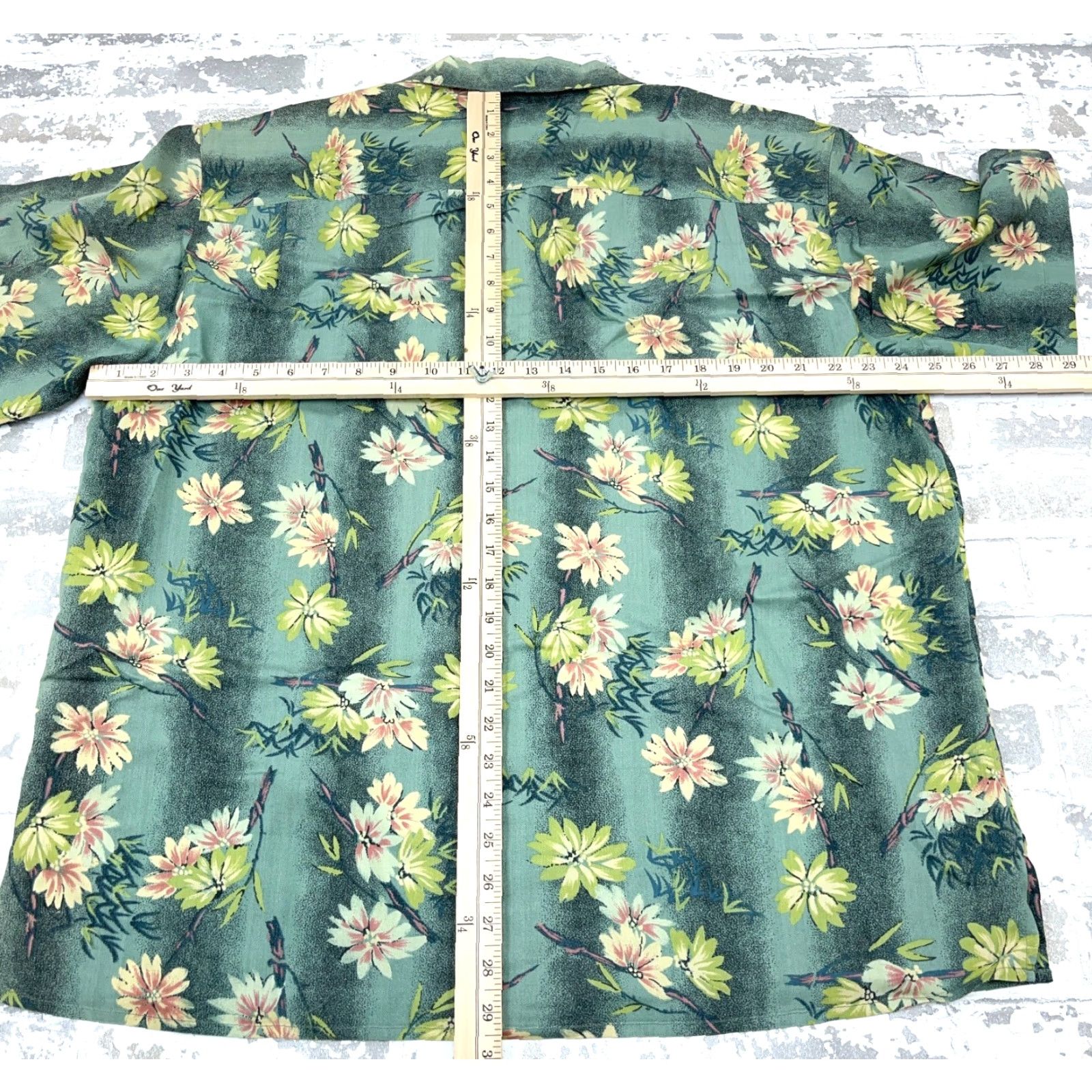 Vintage Joe Marlin Shirt Men Large Green Floral Button-Up Rayon Hawaiian Camp Hawaiian Floral Button-Up Shirt Mens L Green Size US L / EU 52-54 / 3 - 5 Thumbnail