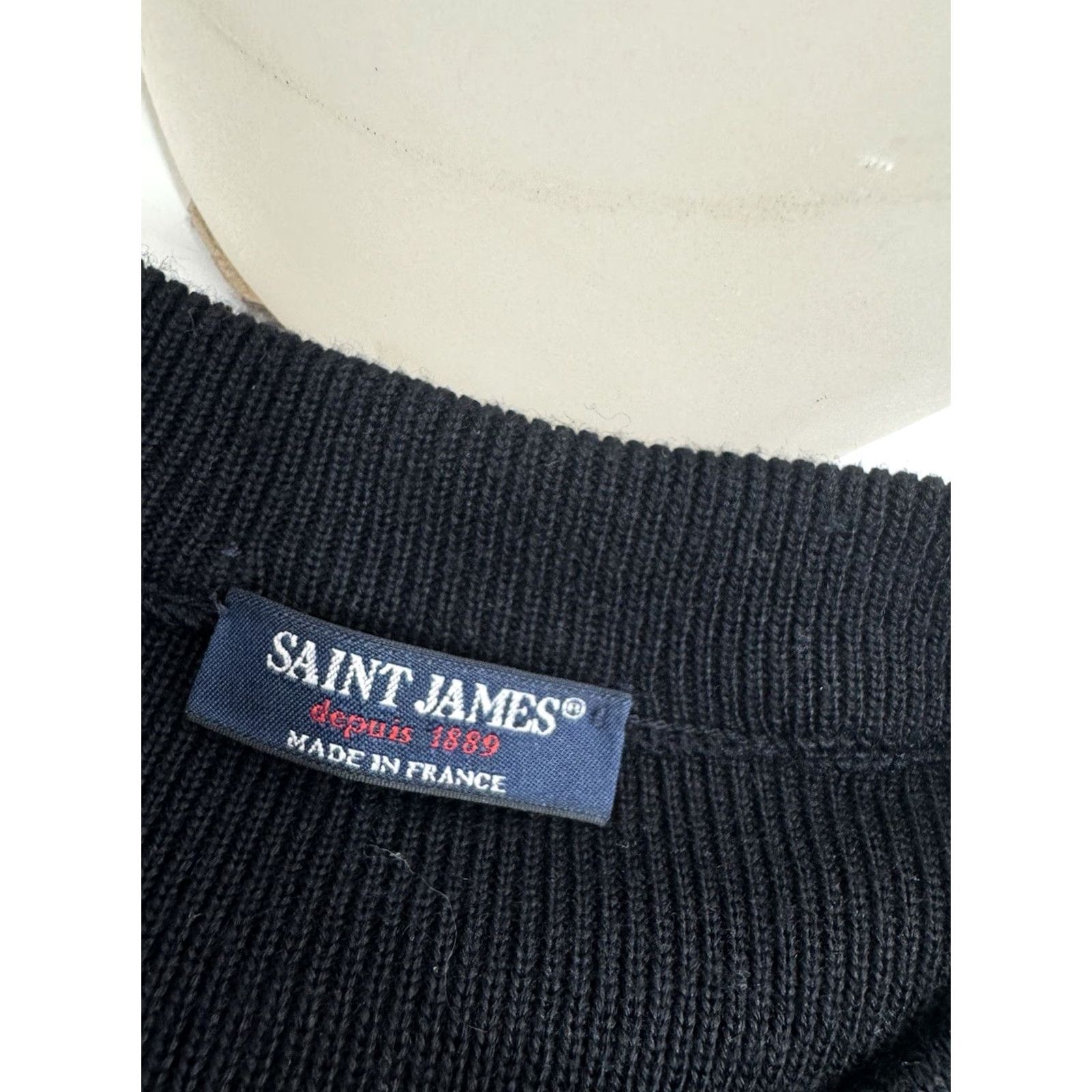 Saint James SAINT JAMES Sweater MONT BLANC ALPS WOOL BLEND Mens US 42 Pullover Very Dark Blue 90s WW Size US XL / EU 56 / 4 - 6 Thumbnail