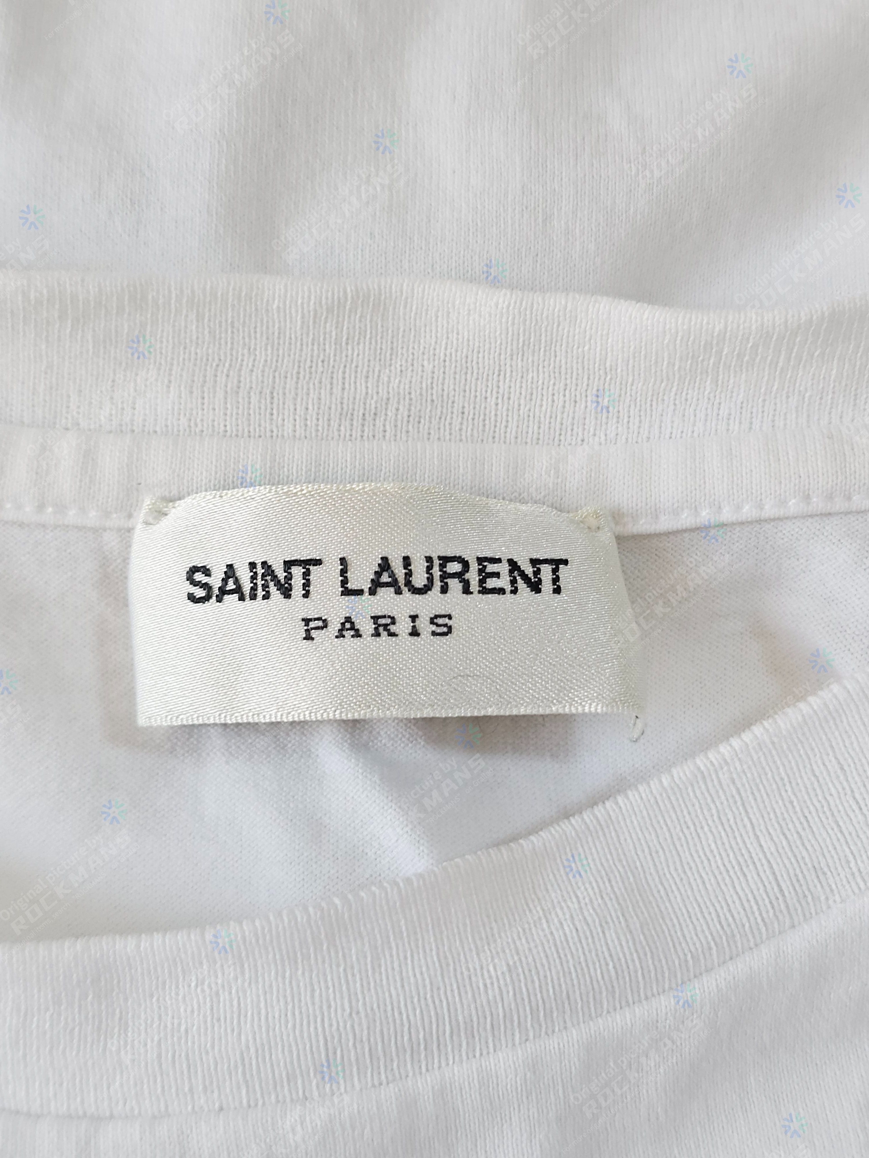 Saint Laurent Paris Saint Laurent logo-print T-shirt White Size L Size US L / EU 52-54 / 3 - 5 Thumbnail