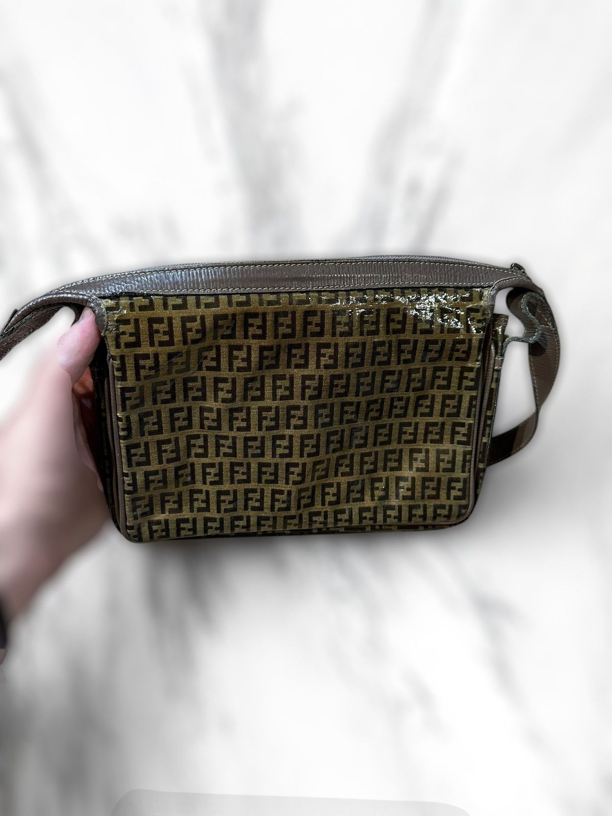 Fendi Vintage Fendi Zucca Monogram Shoulder Bag Size ONE SIZE - 6 Thumbnail
