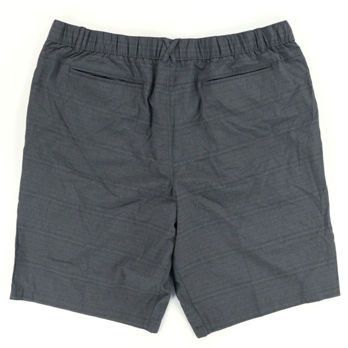 Vintage Little Donkey Andy High Stretch Drytech Polyester Woven Chino Shorts Charcoal Striped Men's 2XL Size US 39 - 4 Thumbnail
