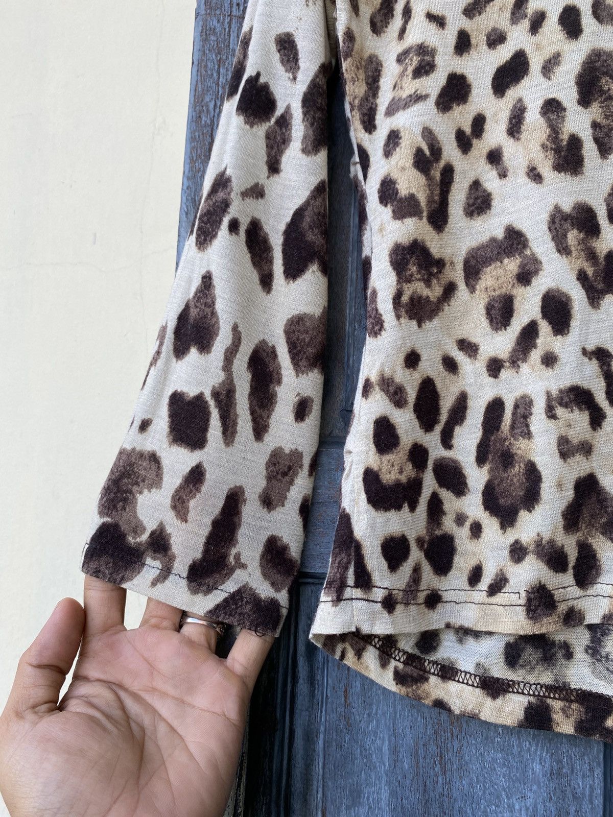 Vintage Vintage Boho Chic Ruffle Leopard Pussy Bow Blouse Japanese Size M / US 6-8 / IT 42-44 - 14 Thumbnail
