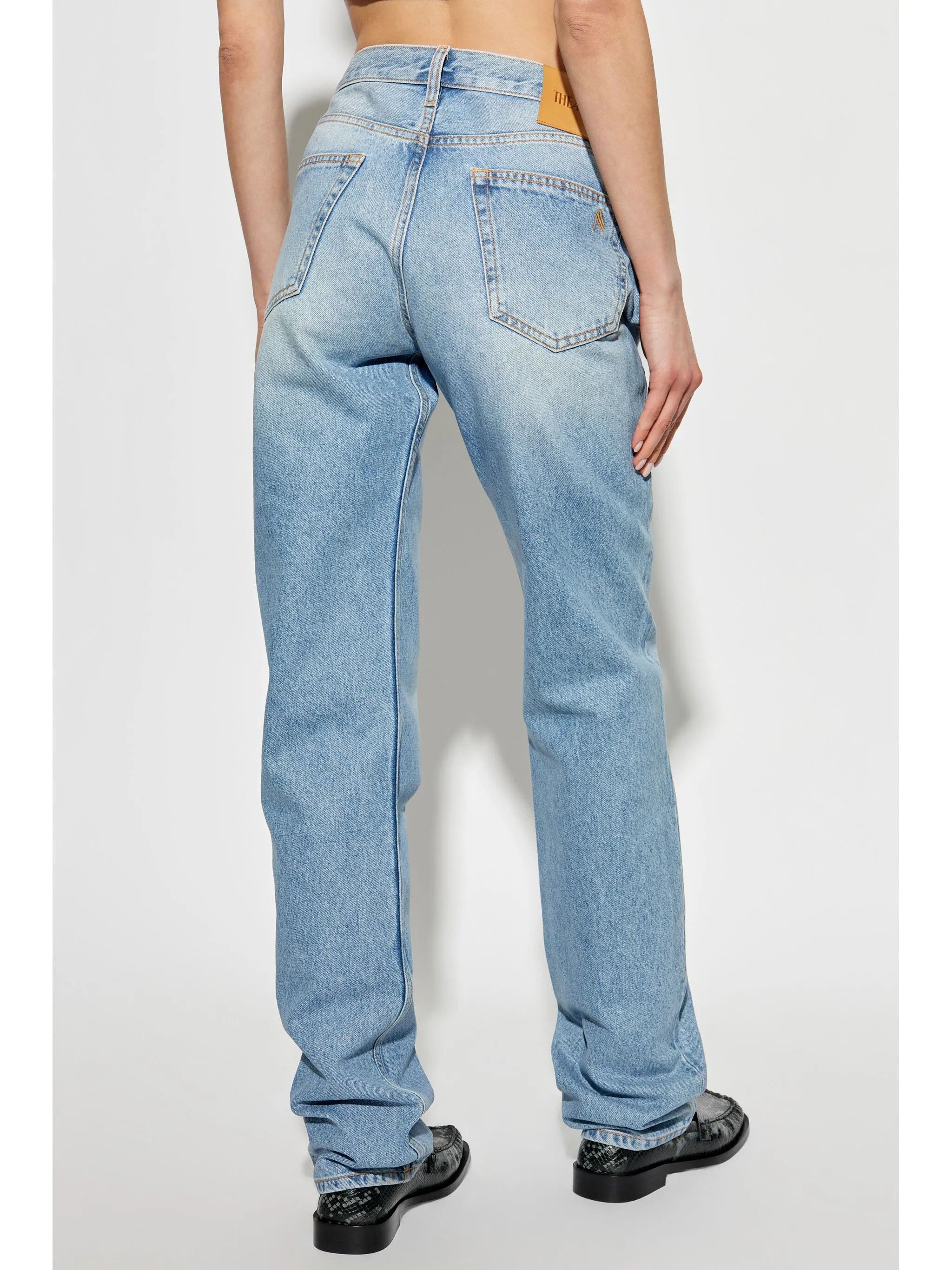 The Attico o1s22i1n0325 Coated Boyfriend Jeans in Blue Size 26" / US 2 / IT 38 - 4 Thumbnail