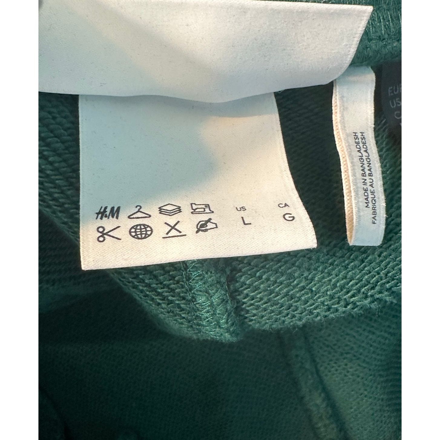 H&M H&M green cotton pull on sweat pants joggers size Large Size US 40 / EU 56 - 4 Thumbnail