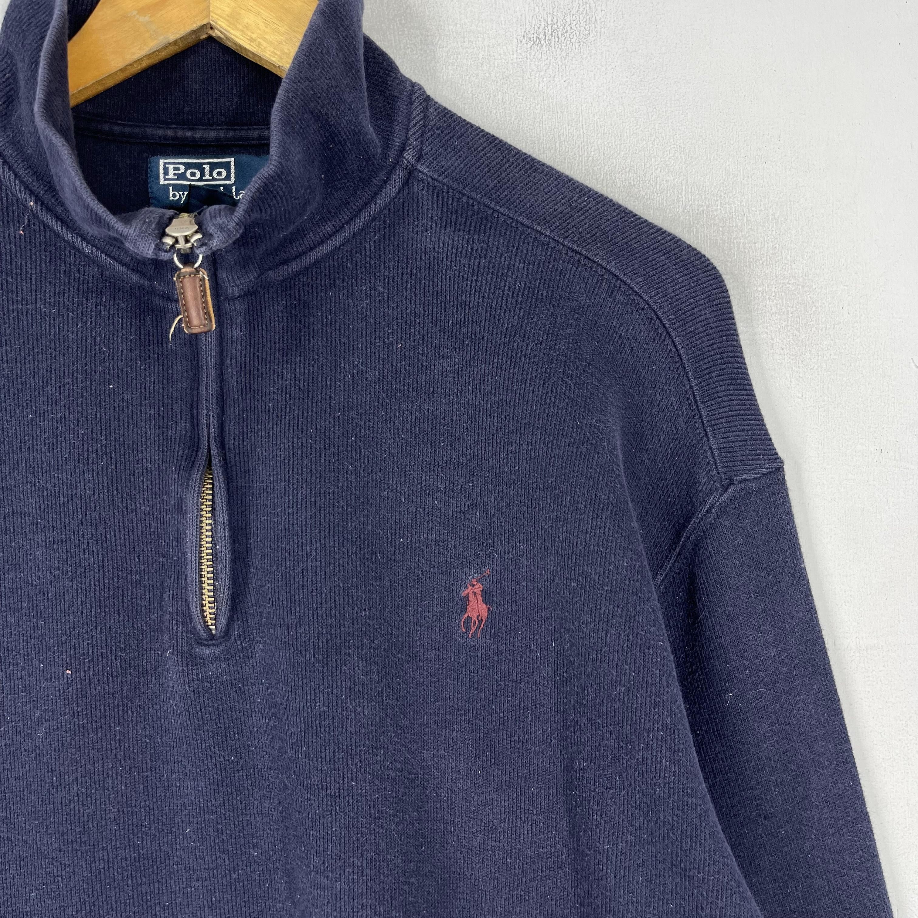 Polo Ralph Lauren Vintage 90's POLO RALPH LAUREN Half Zipper Sweatshirt Size US XL / EU 56 / 4 - 2 Thumbnail