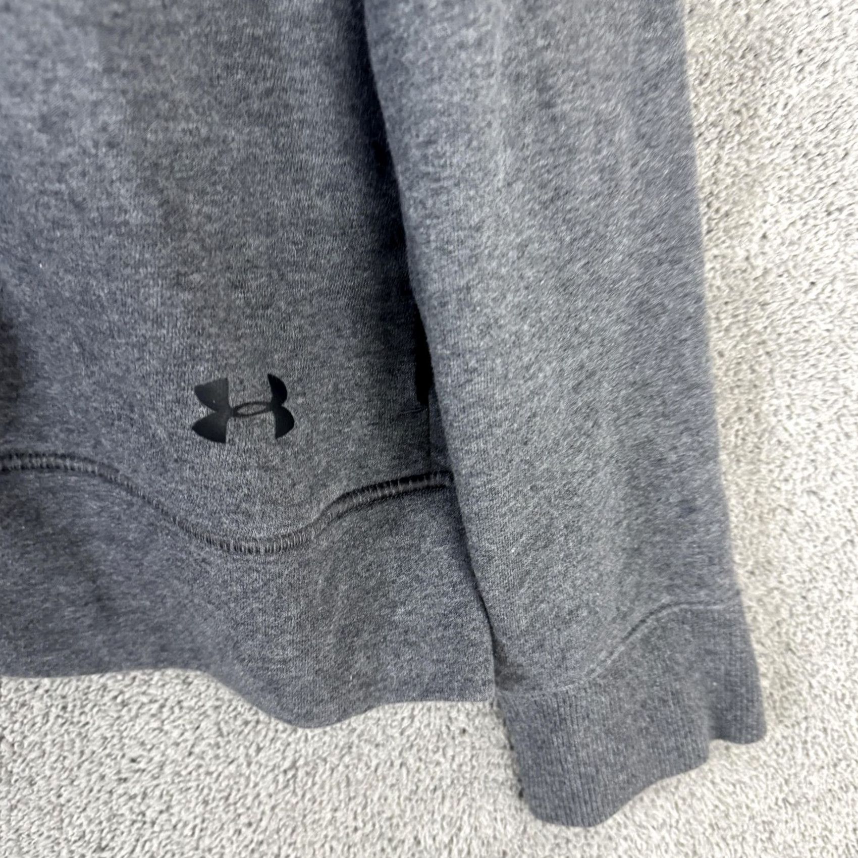 Under Armour Under Armour Hoodie Mens 2XL Gray Full Zip Jersey Sweatshirt Stripe Logo Front Pocket Zip Neck Hooded Raglan Sleeves Size US XXL / EU 58 / 5 - 3 Thumbnail