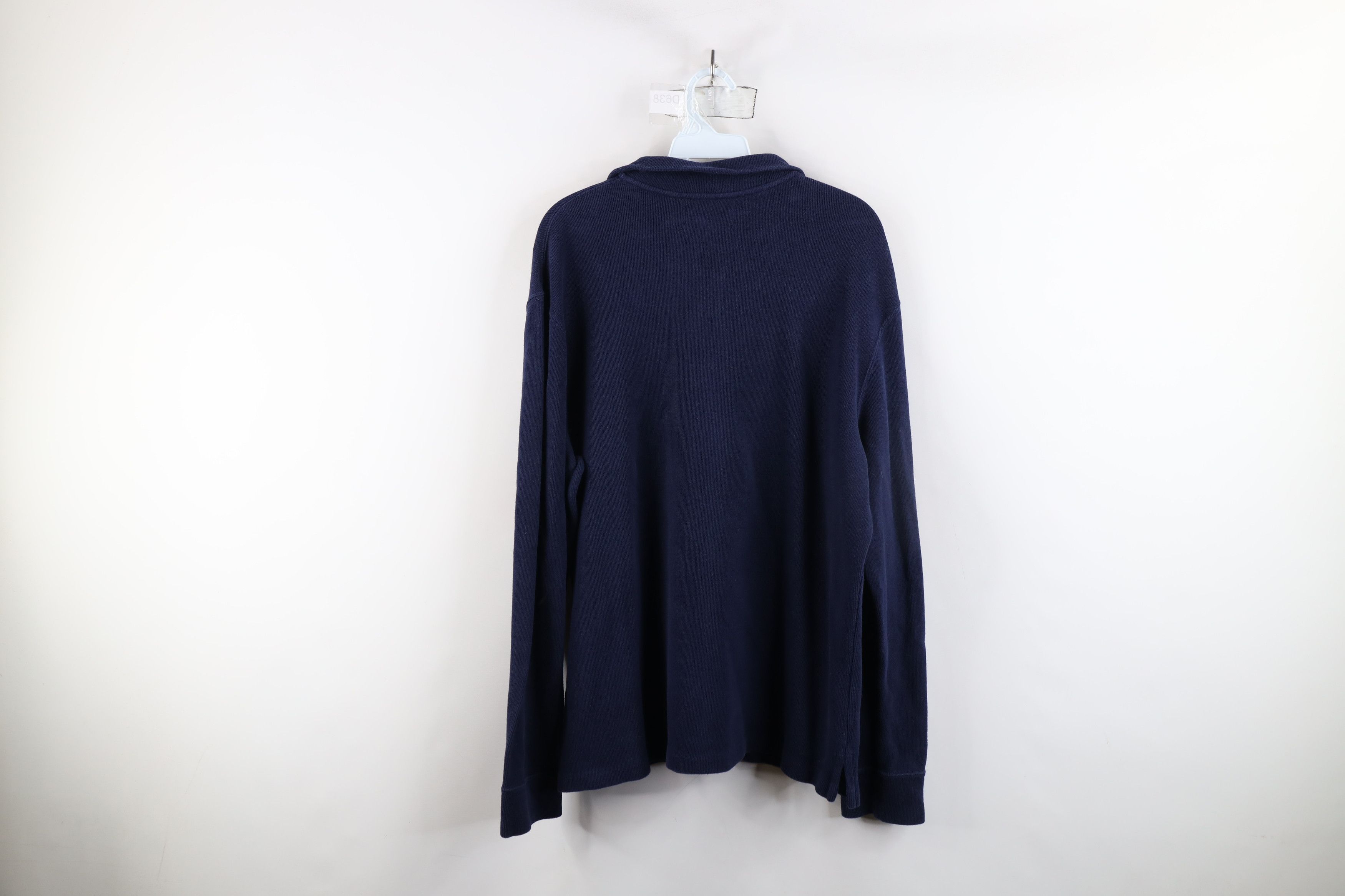 Ralph Lauren × Vintage Vintage 90s Ralph Lauren Cotton Ribbed Knit Half Zip Sweater Size US L / EU 52-54 / 3 - 10 Thumbnail