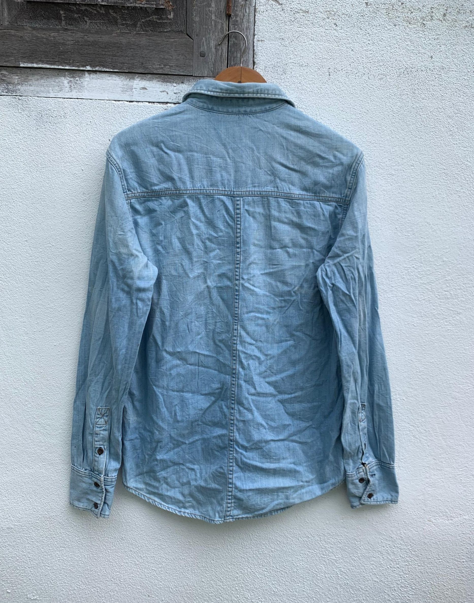 Japanese Brand Vintage Nudie Jeans Co Button Denim Shirt Size US M / EU 48-50 / 2 - 2 Thumbnail
