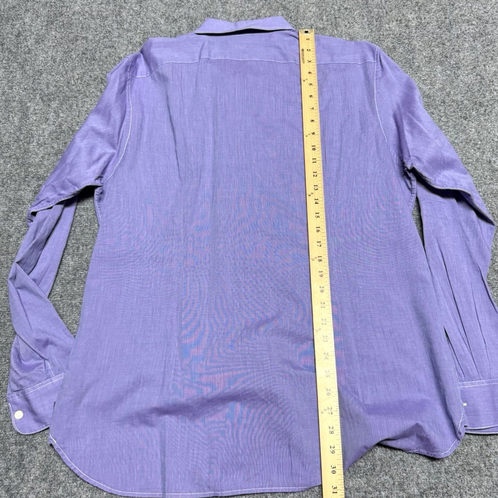 John Varvatos John Varvatos Shirt Mens XL Purple Lightweight Cotton Long Sleeve Button Down Size US XL / EU 56 / 4 - 5 Thumbnail