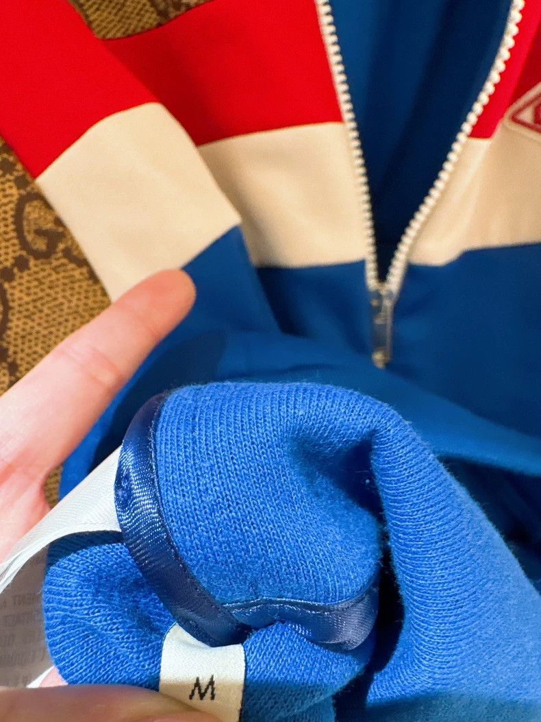 Gucci Gucci Red, white and blue color matching GG full logo stitc Size US M / EU 48-50 / 2 - 6 Thumbnail