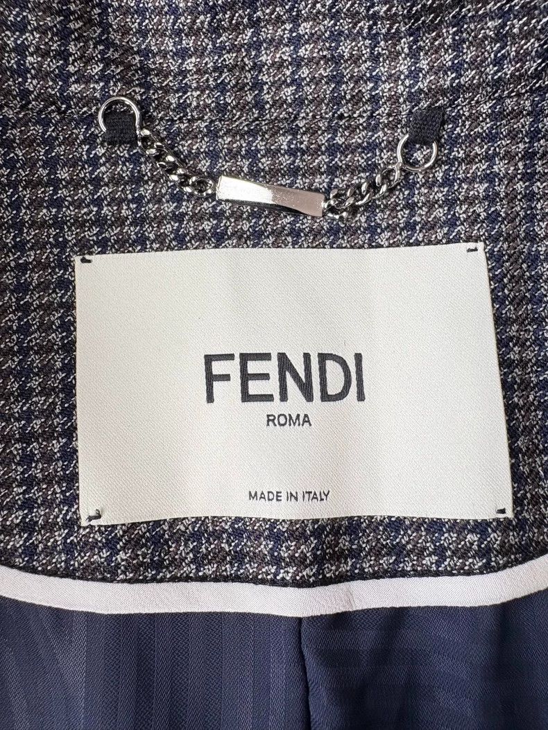 Fendi FENDI Woolen tweed checkered blazer Size XS / US 0-2 / IT 36-38 - 8 Thumbnail
