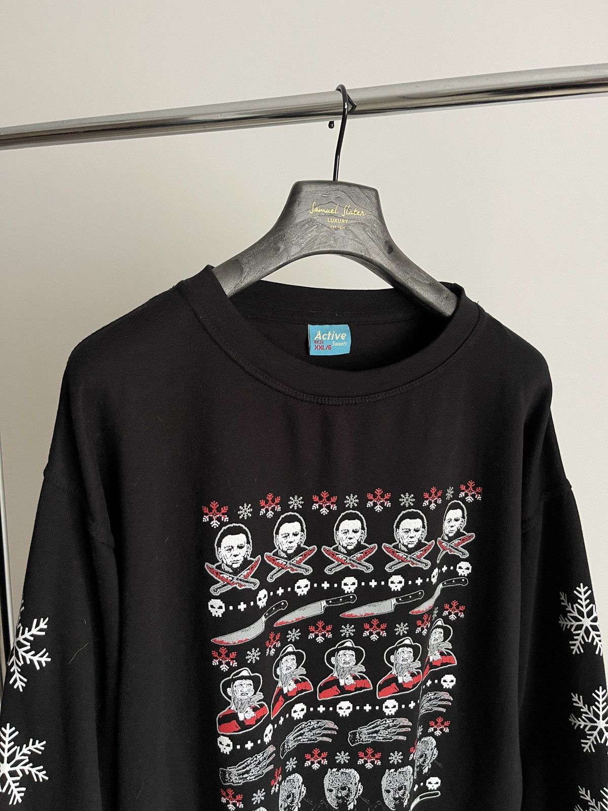 Vintage Horror Icons Christmas Sweatshirt Myers Freddy Halloween XXL Size US XXL / EU 58 / 5 - 2 Thumbnail