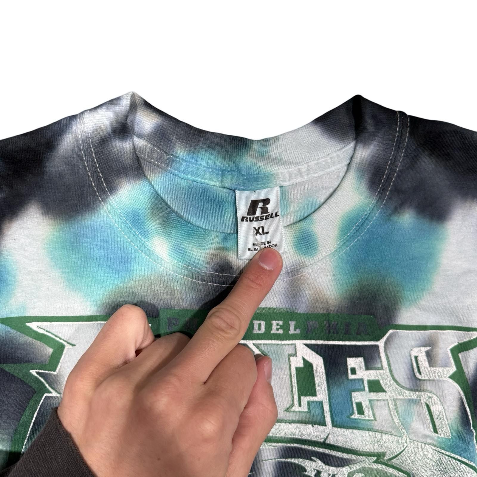Russell Athletic 2008 Philadelphia Eagles Tie-Dye Russell T-Shirt Size US XL / EU 56 / 4 - 4 Thumbnail