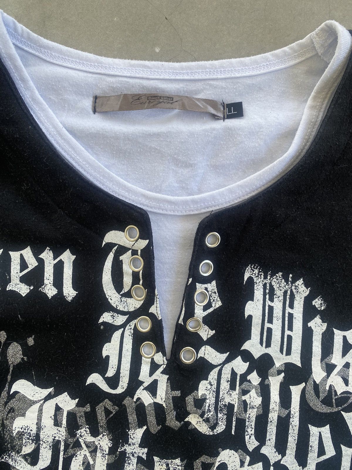 Black Label × Le Grande Bleu (L.G.B.) BLACK LABEL DOUBLE LAYER JESUS TEE Size US L / EU 52-54 / 3 - 3 Thumbnail