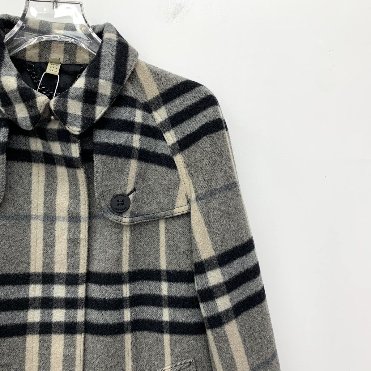 Burberry Burberry Bbr Colorblocked Striped Gradient Wool Coat Size M / US 6-8 / IT 42-44 - 3 Thumbnail