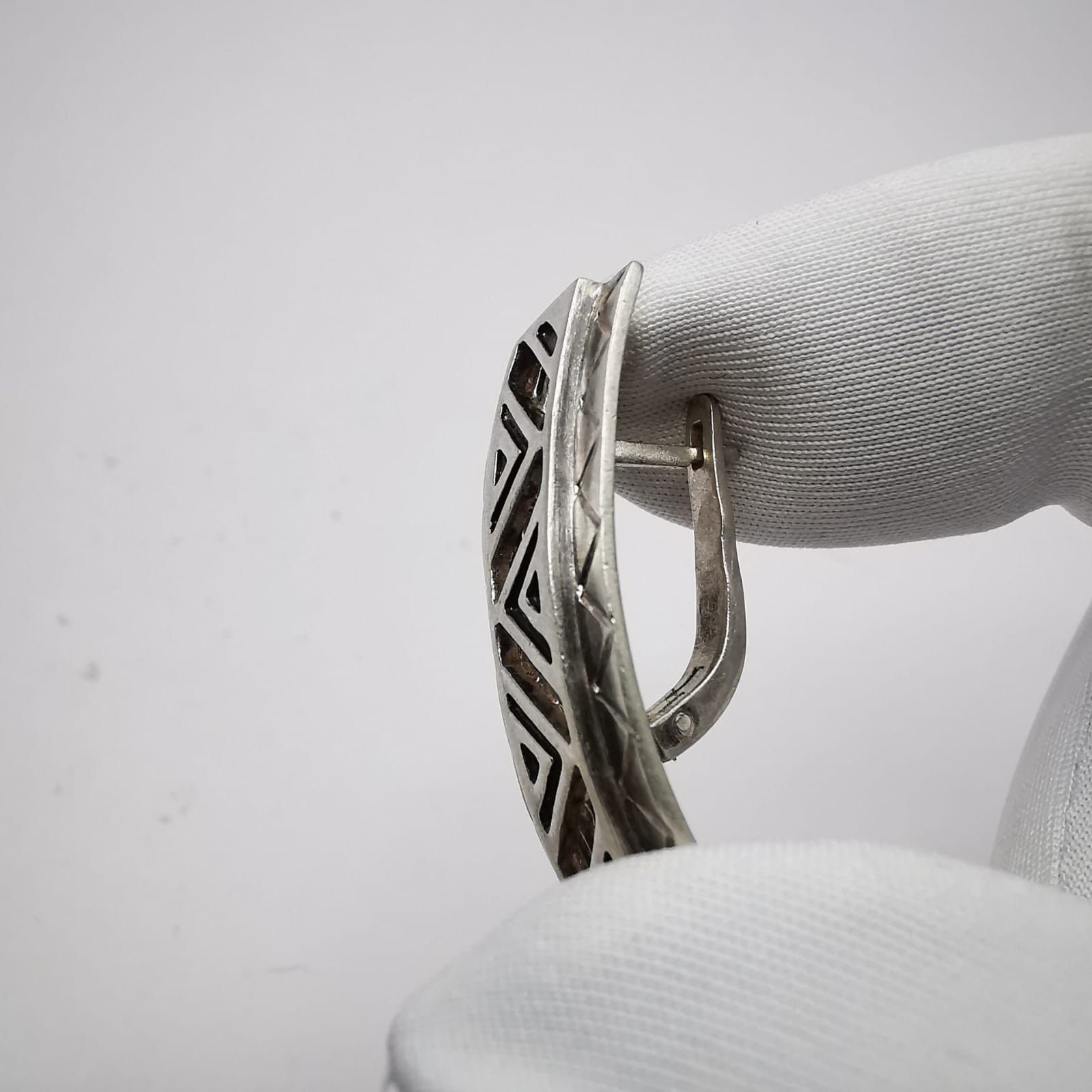 Vintage Vintage 925 Sterling Silver Earrings Jewelry 10,8 g Size ONE SIZE - 4 Thumbnail