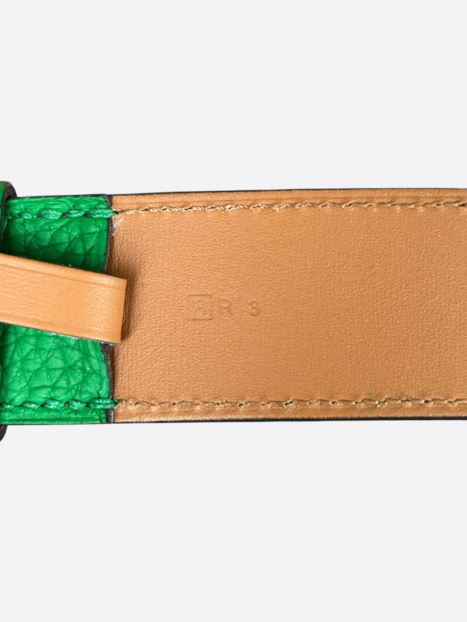 Hermes Hermes Green Togo & Palladium Etriviere Belt Size 30 - 3 Thumbnail