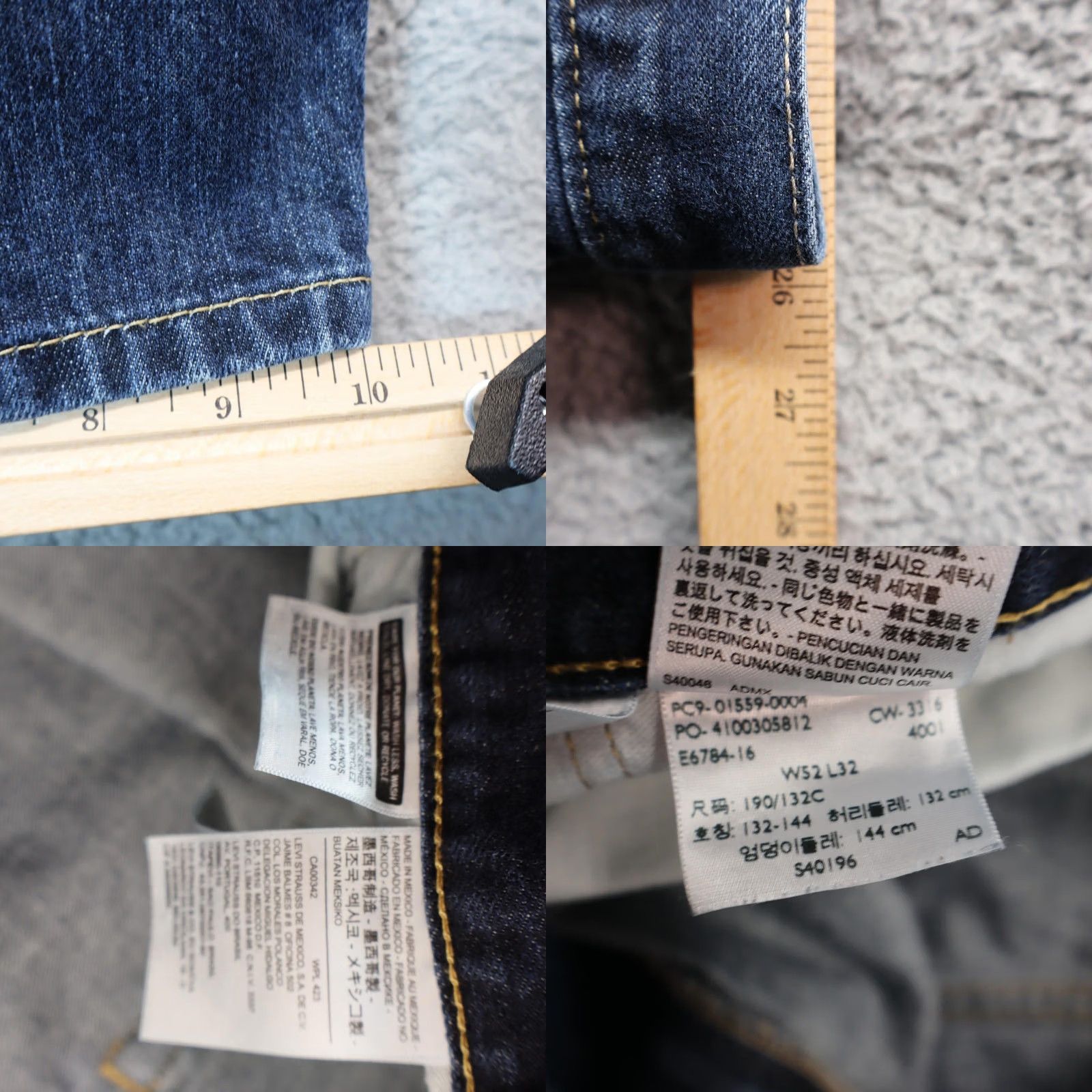 Levi's Levi's 559 Jeans Men 52x32 Classic Fit Straight Blue Denim Size US 36 / EU 52 - 8 Thumbnail