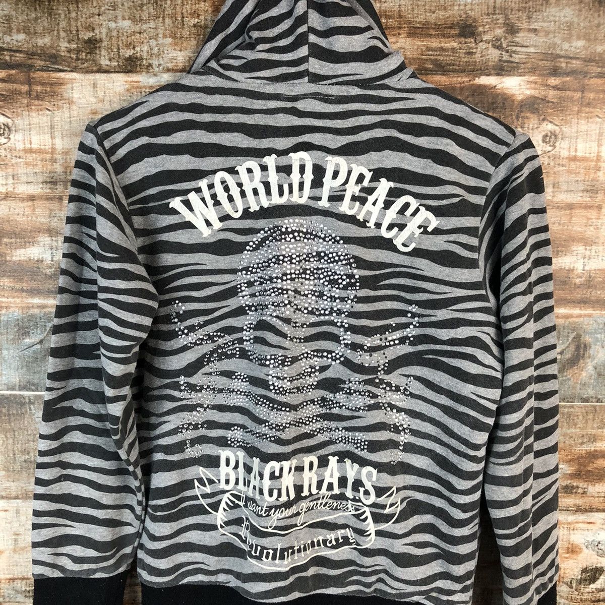 Seditionaries DLL Bee Box Black Rays zebra Stripe skull Hoodie #A1571 Size US S / EU 44-46 / 1 - 14 Thumbnail