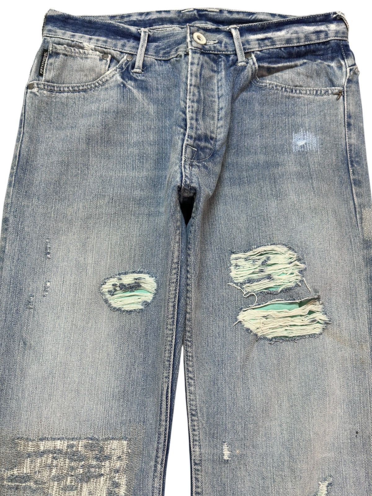 55DSL Vintage 55DSL Faded Ripped Distressed Denim Size US 30 / EU 46 - 2 Thumbnail