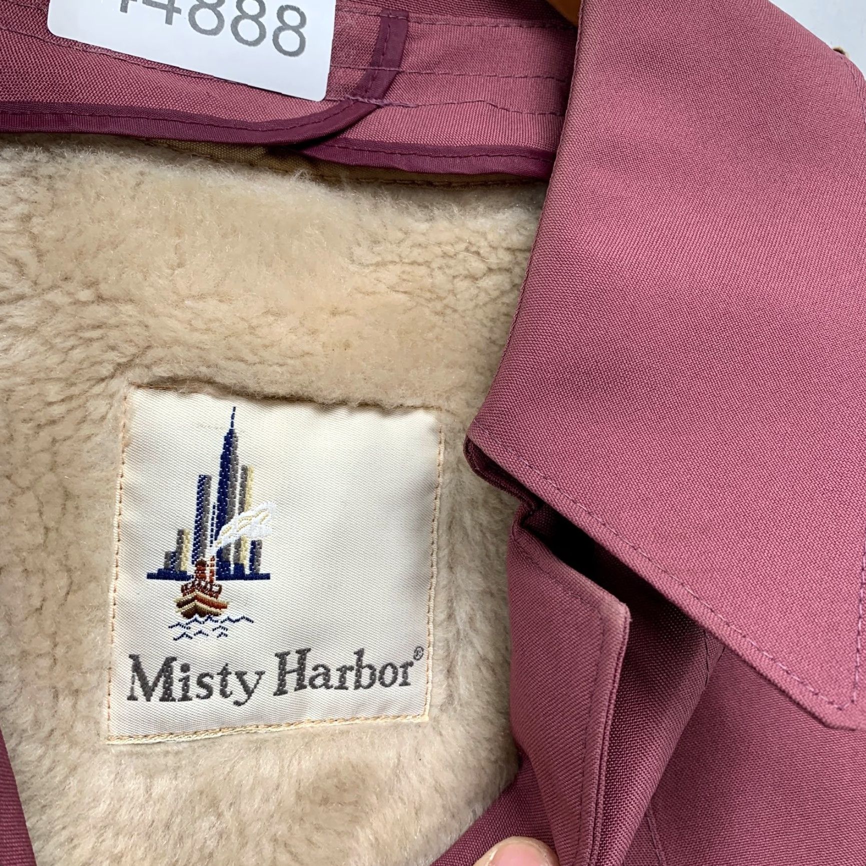 Rains VINTAGE Misty Harbor Rain Trench Coat Women 8P Sherpa Detachable Liner Union USA Coat Long Pink Size M / US 6-8 / IT 42-44 - 4 Thumbnail
